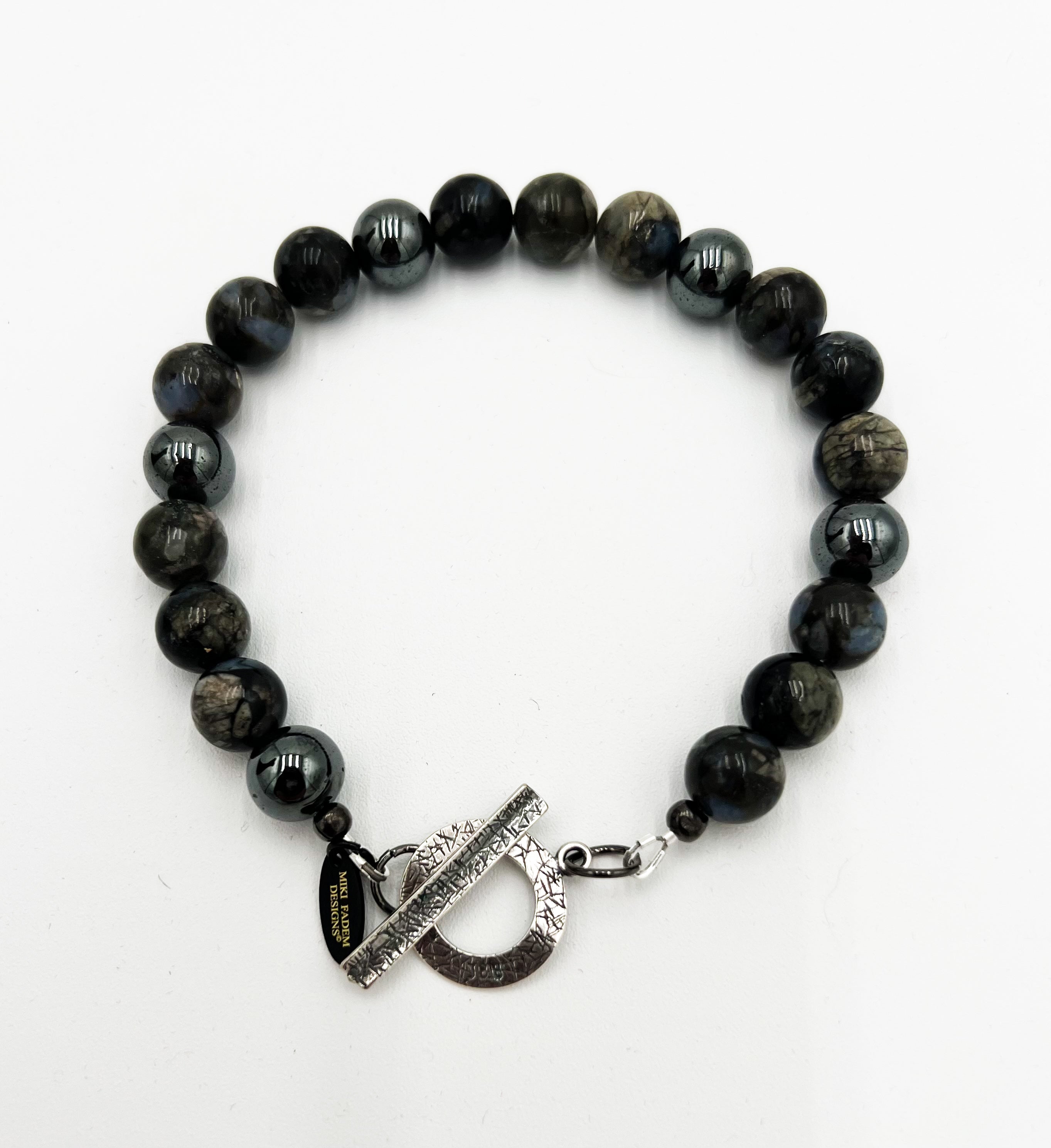 Hematite & Que Sera Bracelet 8.5"