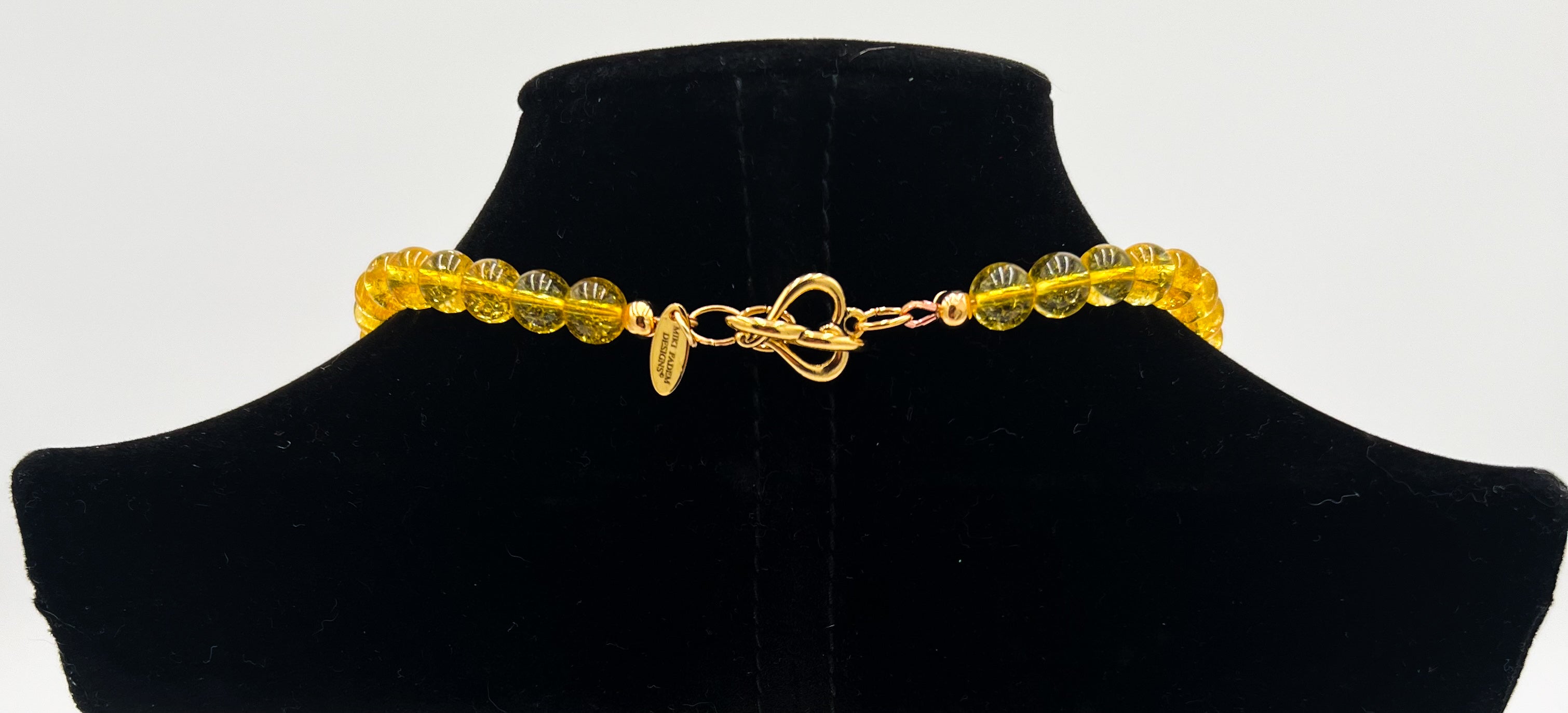 Golden Topaz Necklace 23"
