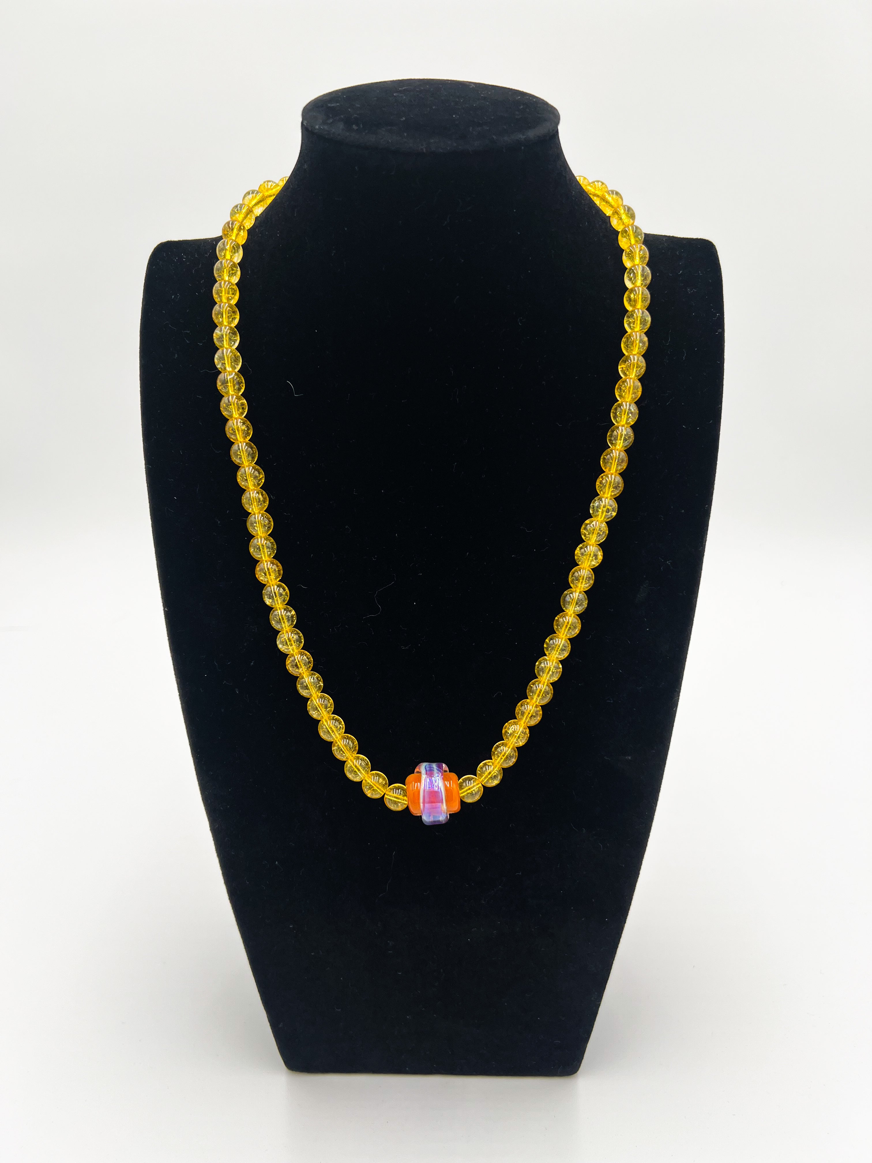 Golden Topaz Necklace 23"