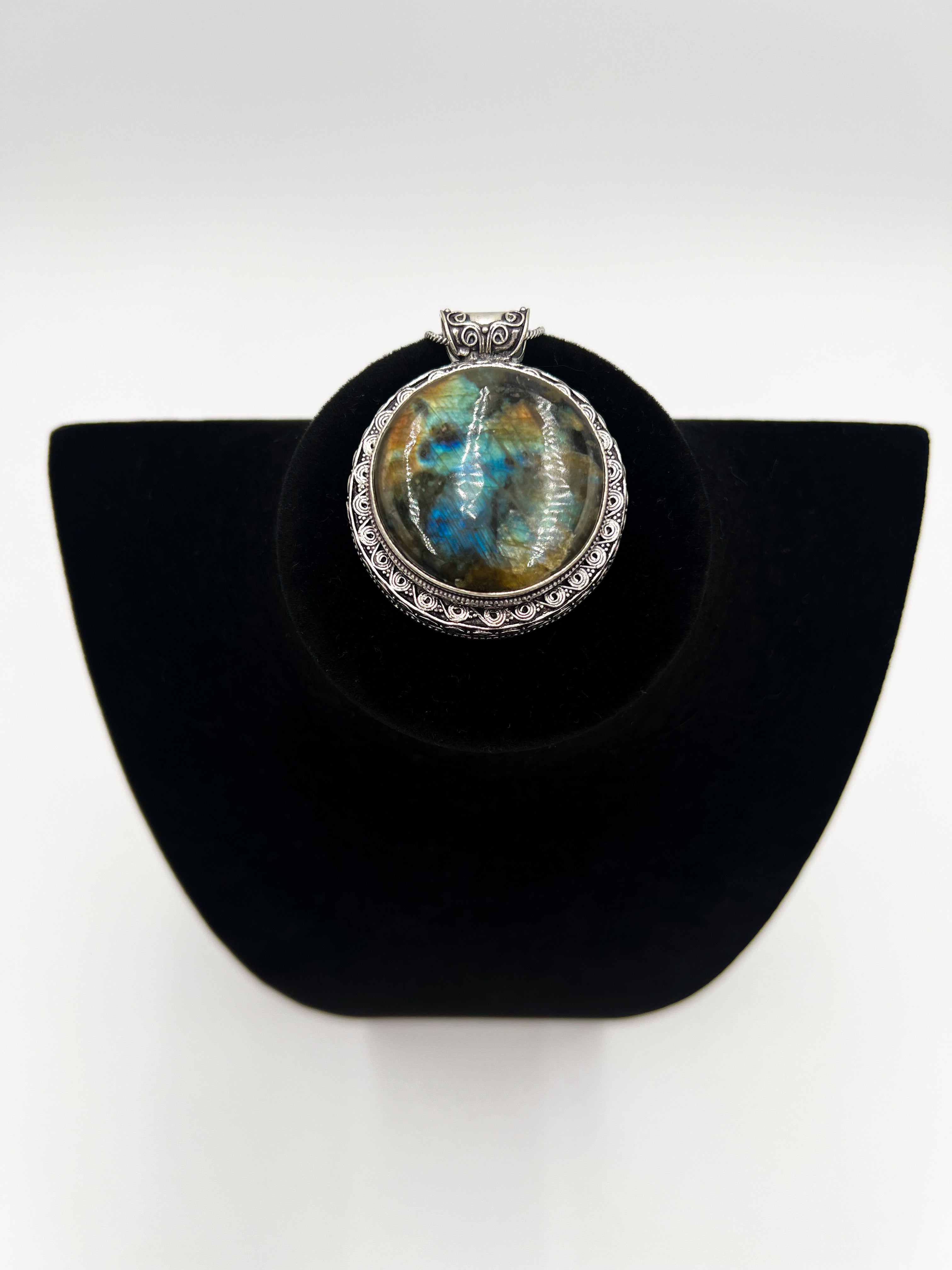 Fire Labradorite Necklace 20"