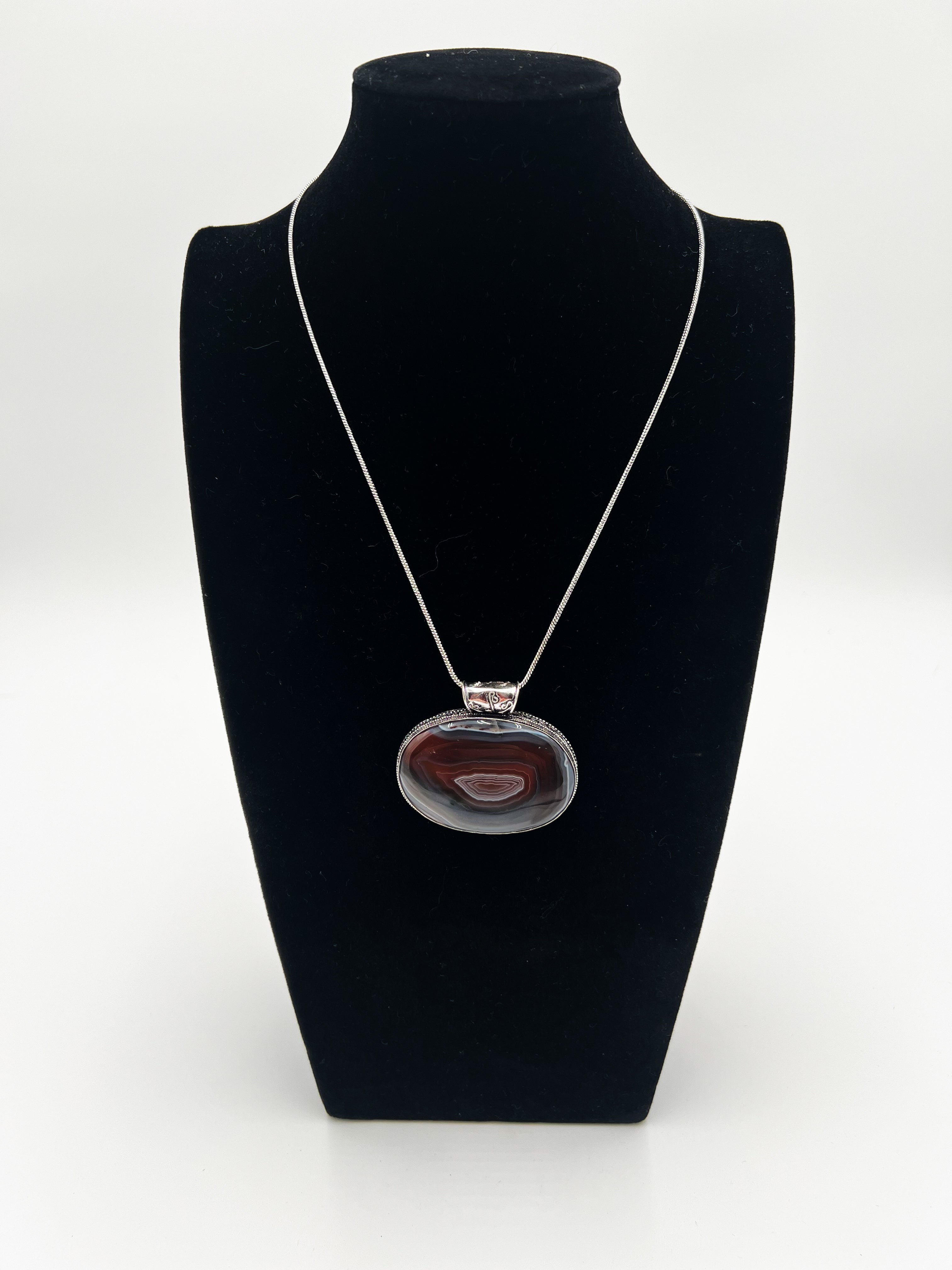 Botswana Agate Necklace 20"