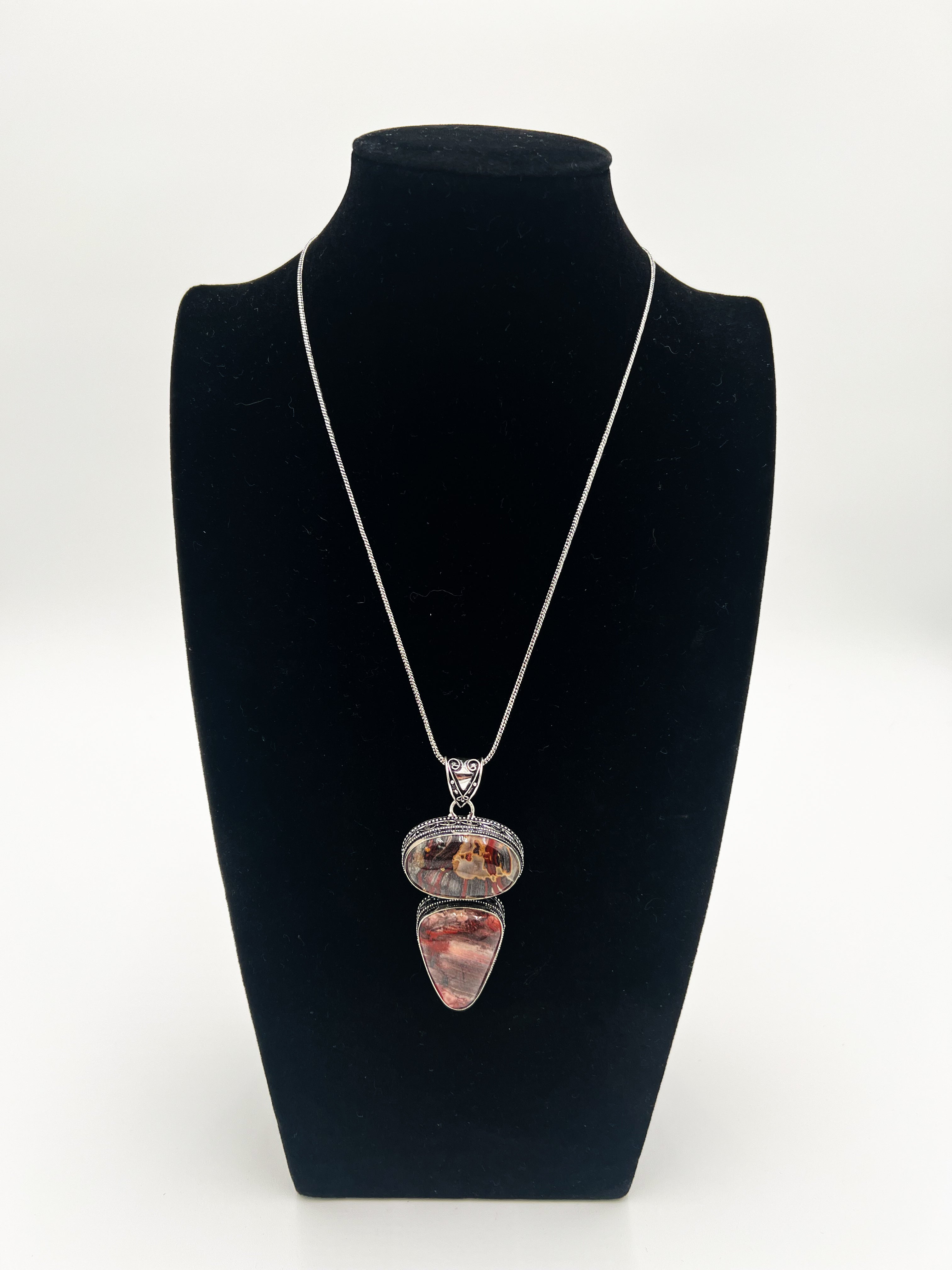 Red Snake Jasper Necklace 20"