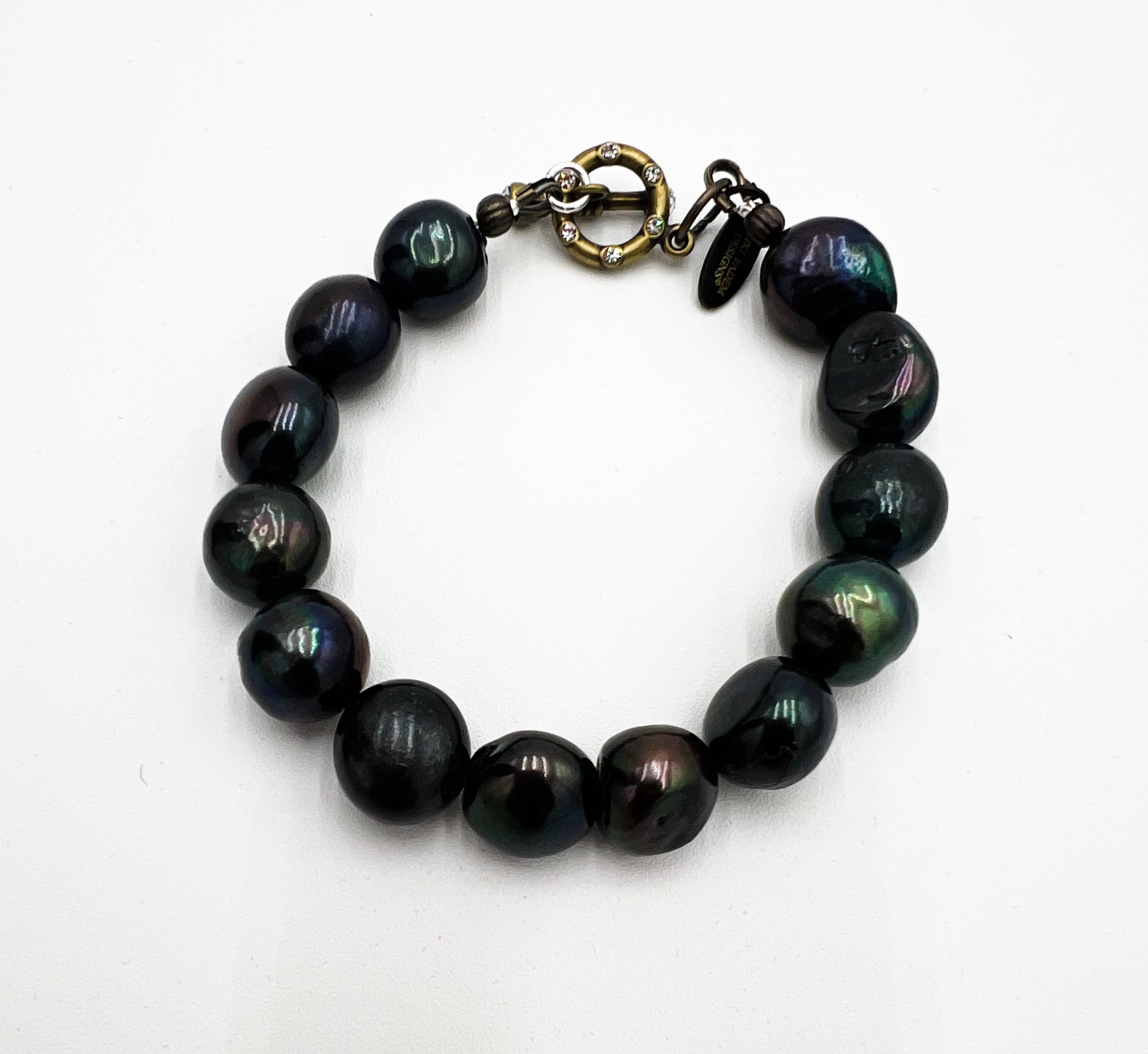 Black Pearl Necklace & Bracelet Set