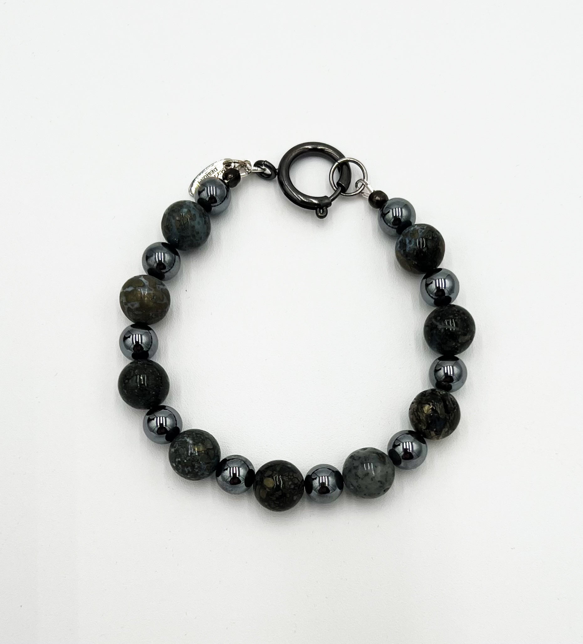 Hematite & Marcasite Bracelet 7.5"