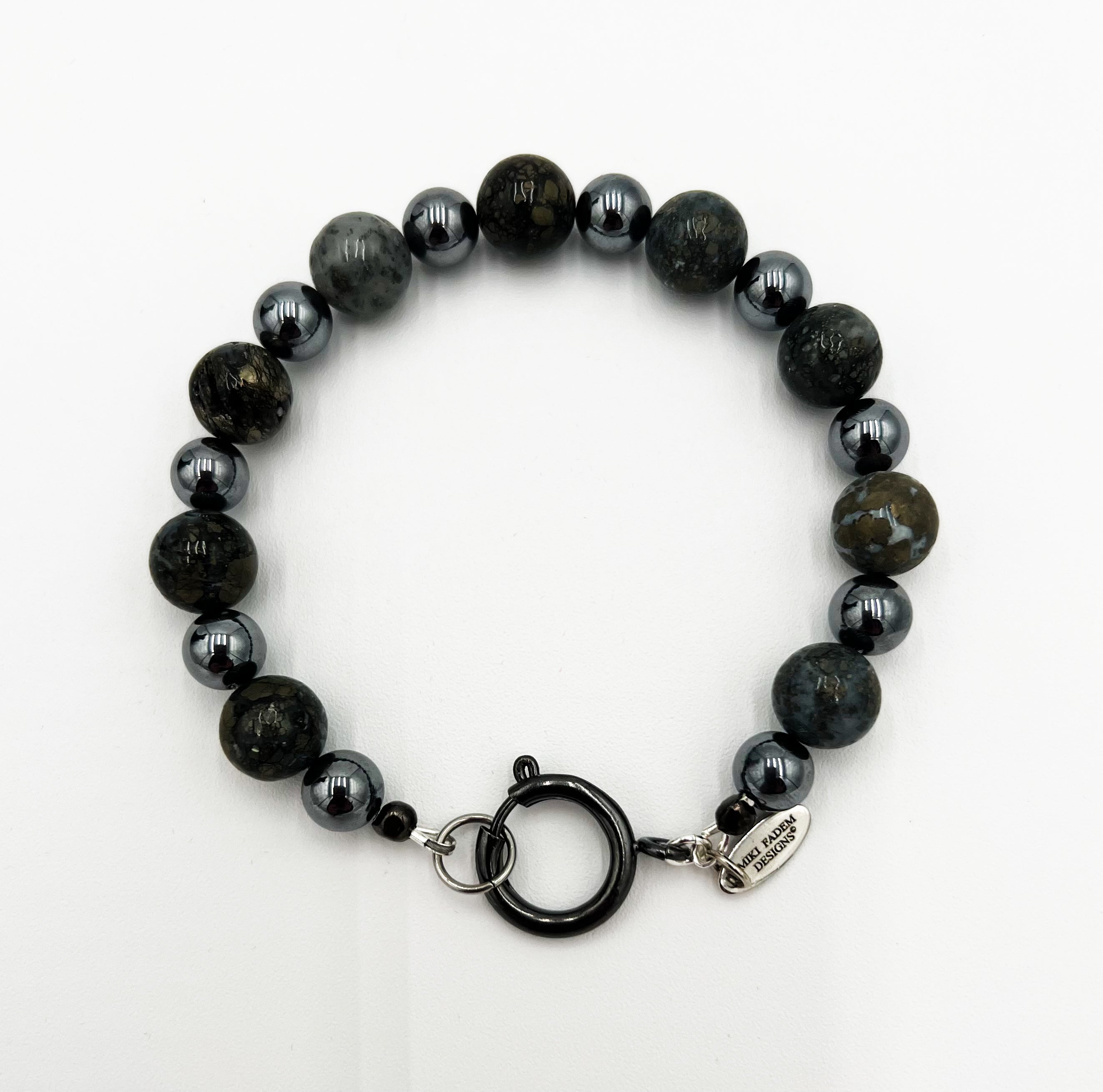 Hematite & Marcasite Bracelet 7.5"