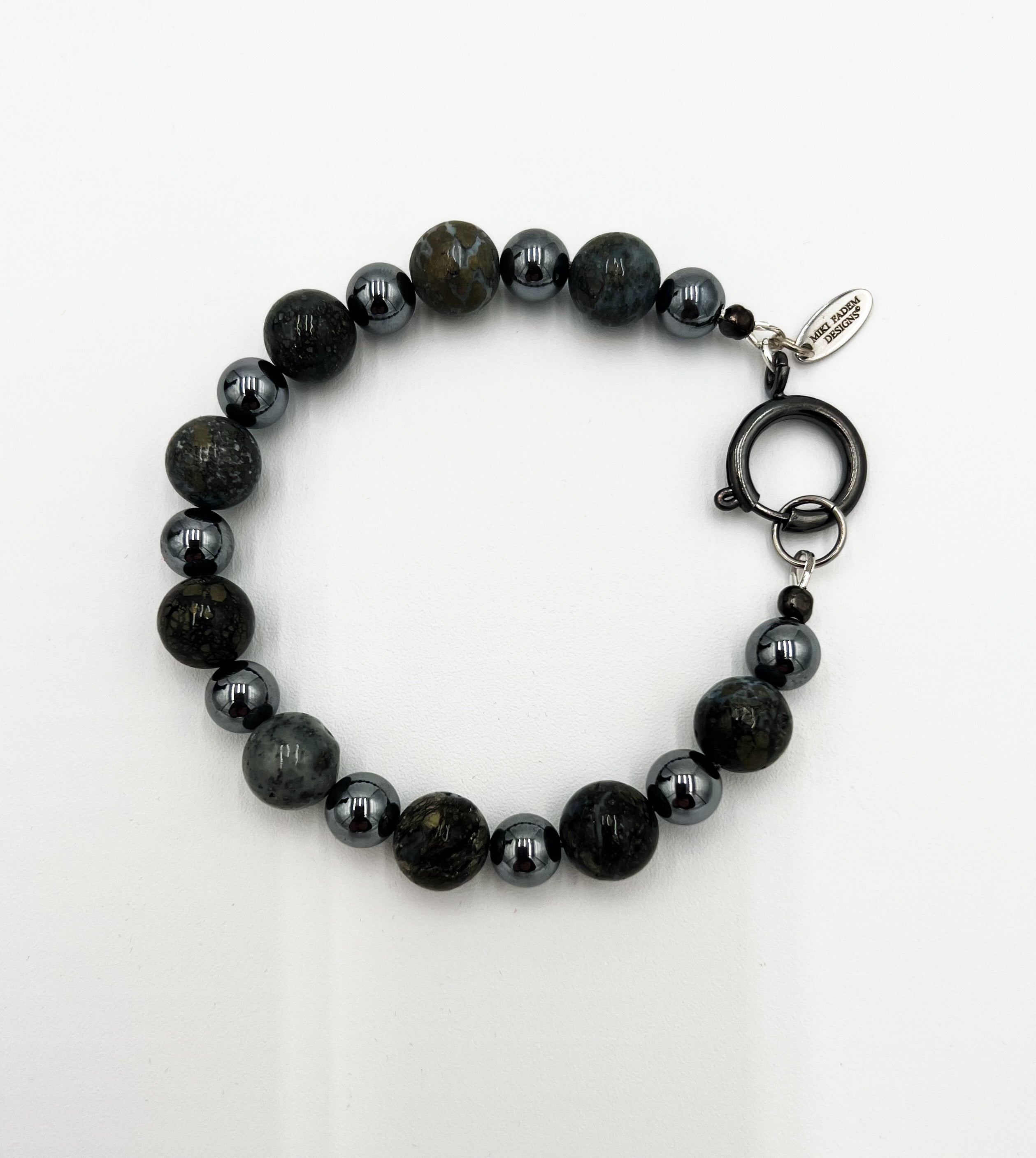 Hematite & Marcasite Bracelet 7.5"