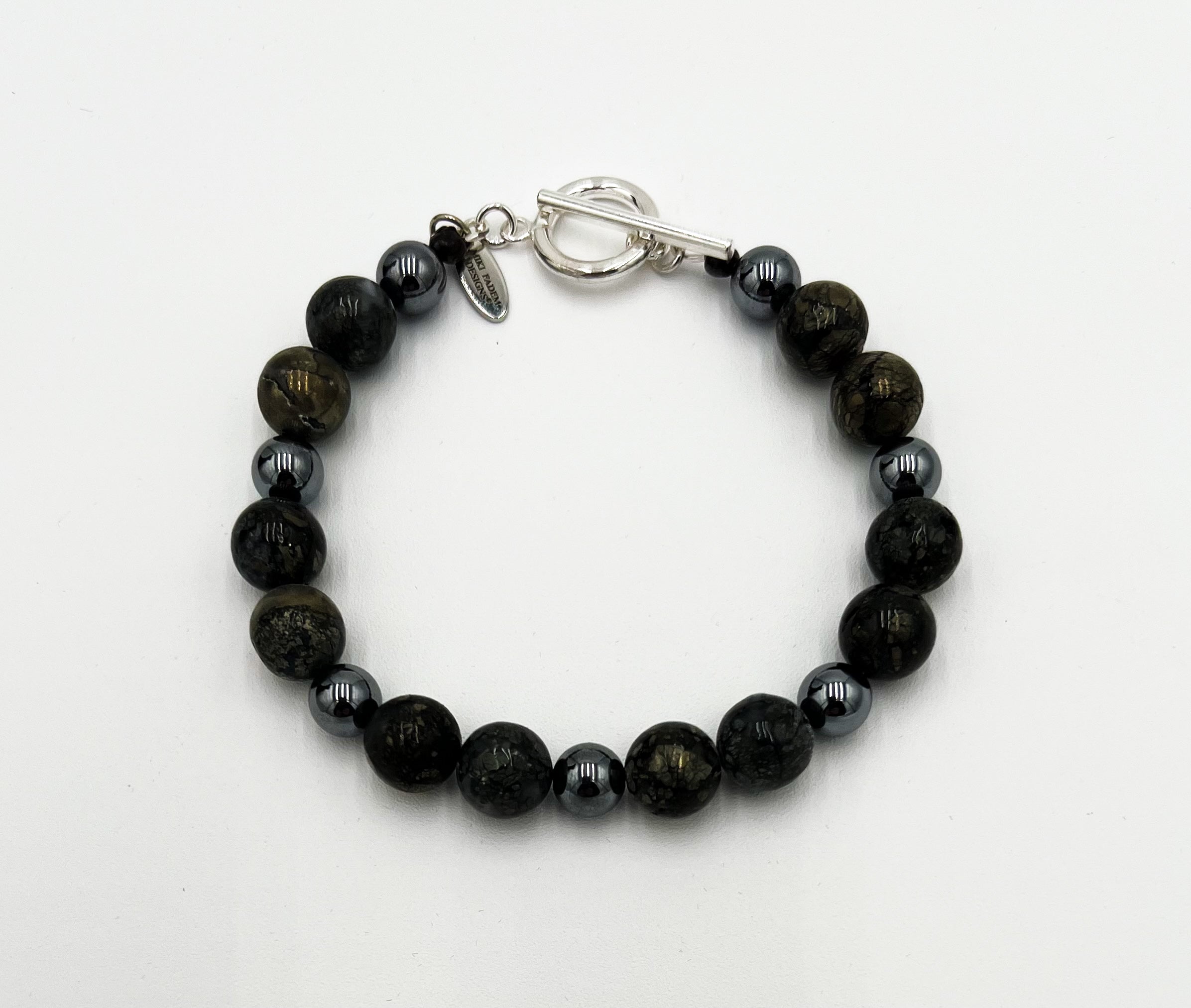 Hematite & Marcasite Bracelet 7.5"