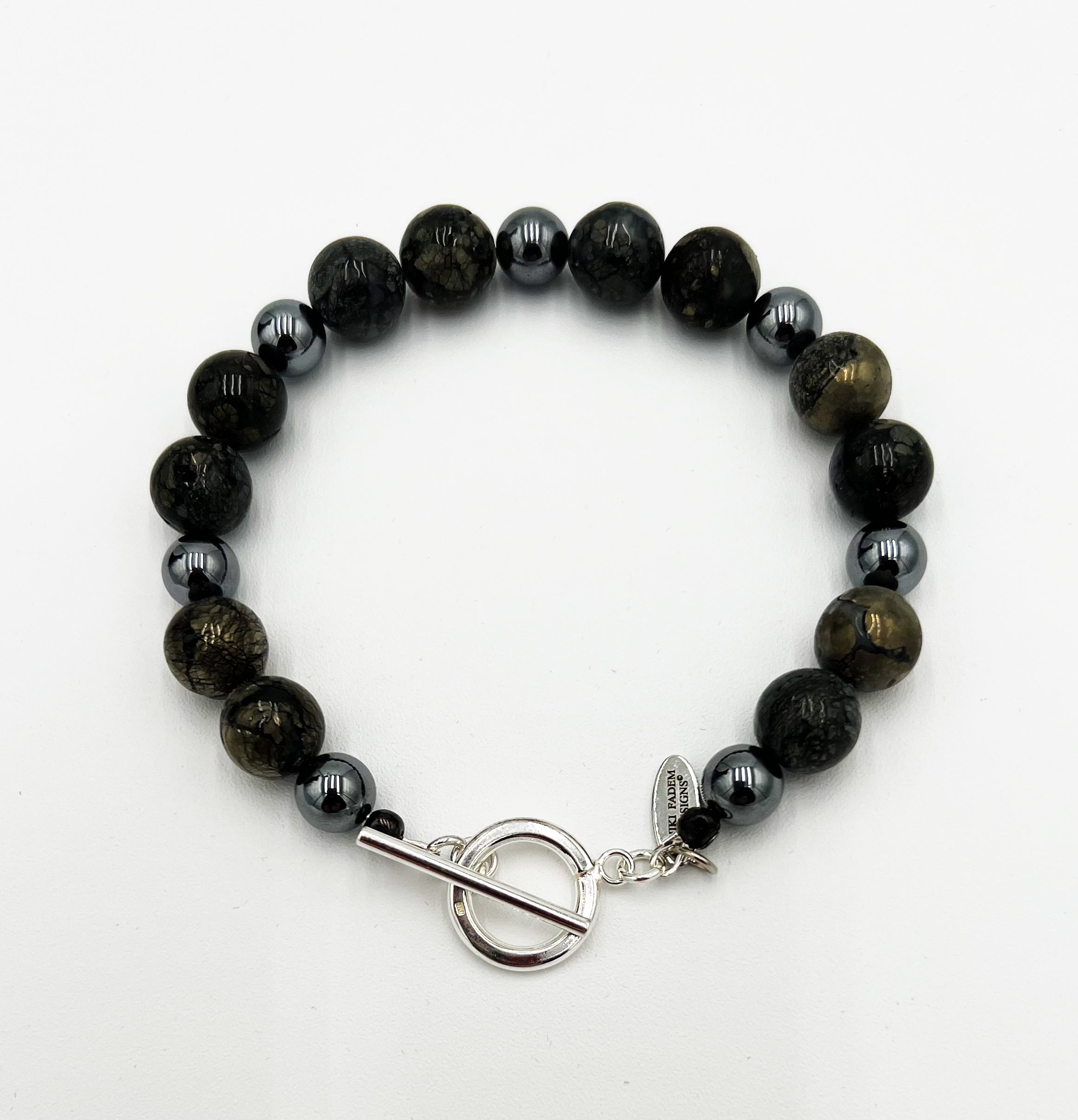 Hematite & Marcasite Bracelet 7.5"