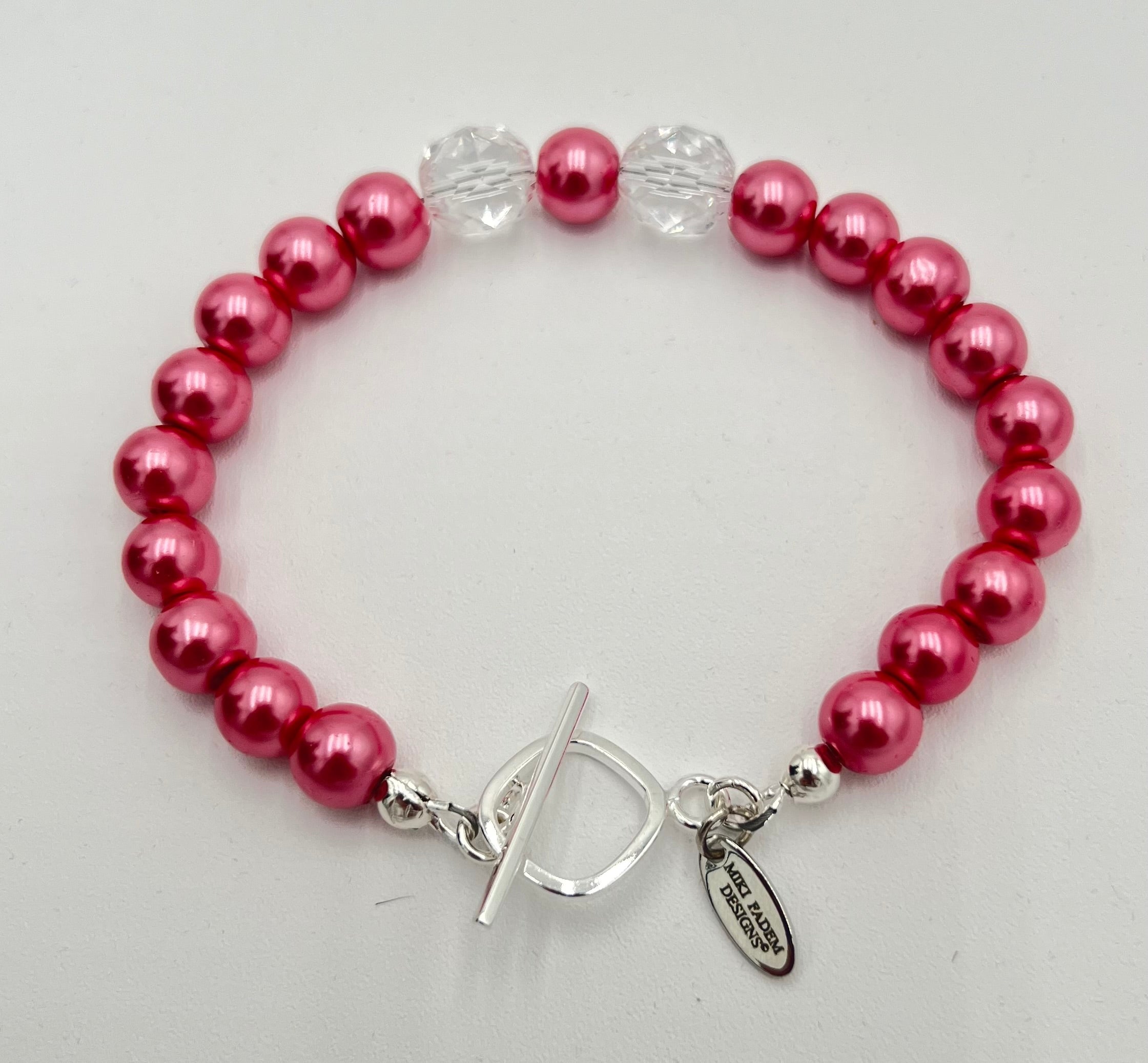 Pink Pearl & Rock Quartz Necklace & Bracelet Set