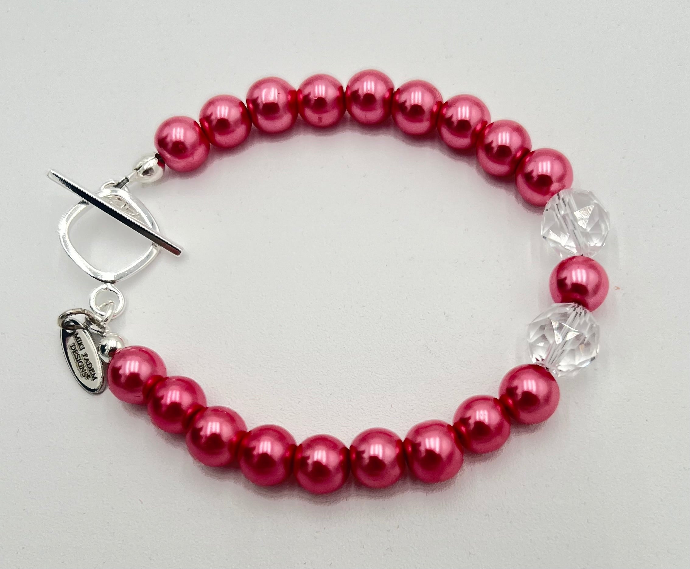 Pink Pearl & Rock Quartz Necklace & Bracelet Set