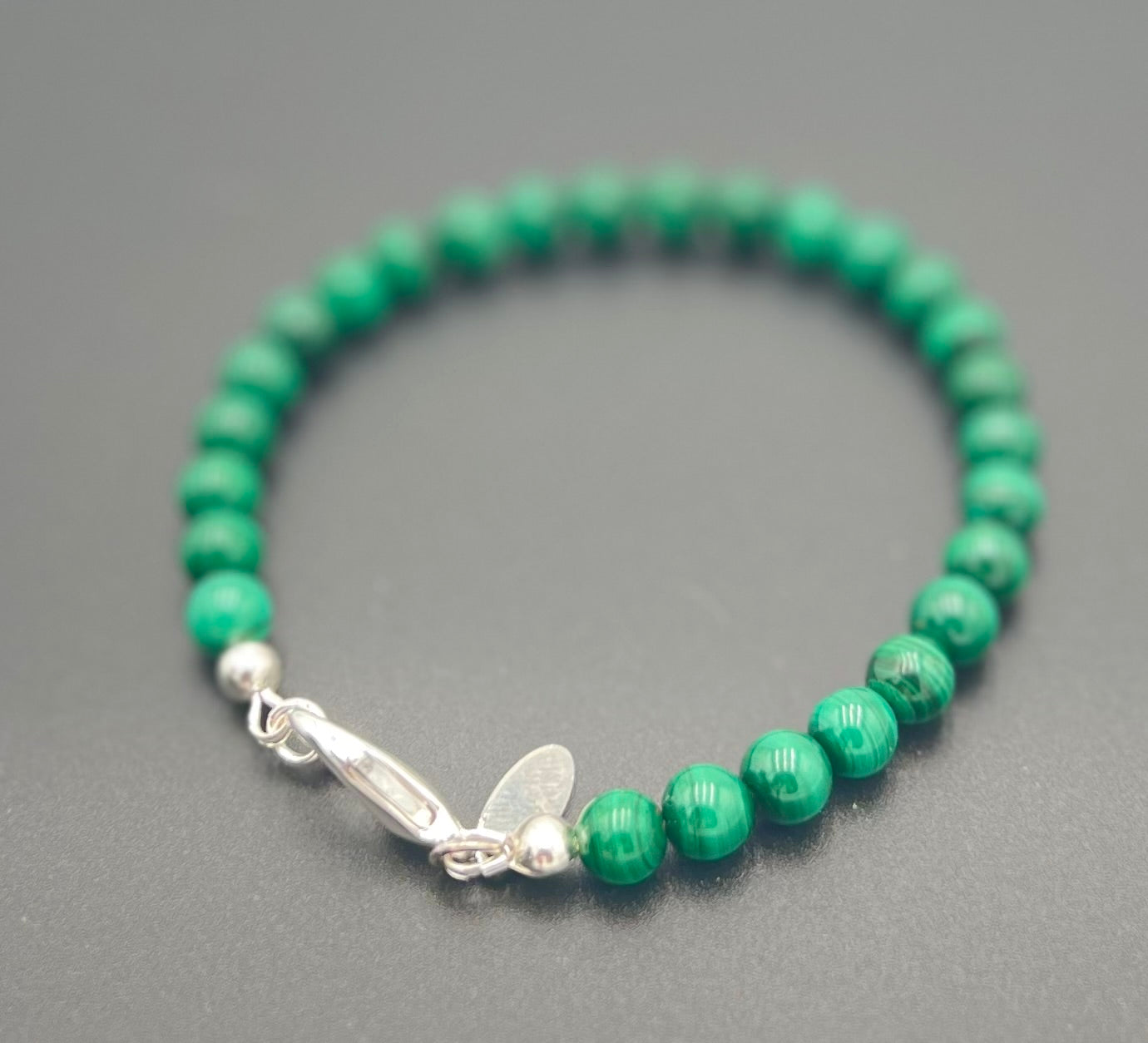 Malachite Bracelet-Stackable 7 1/4"