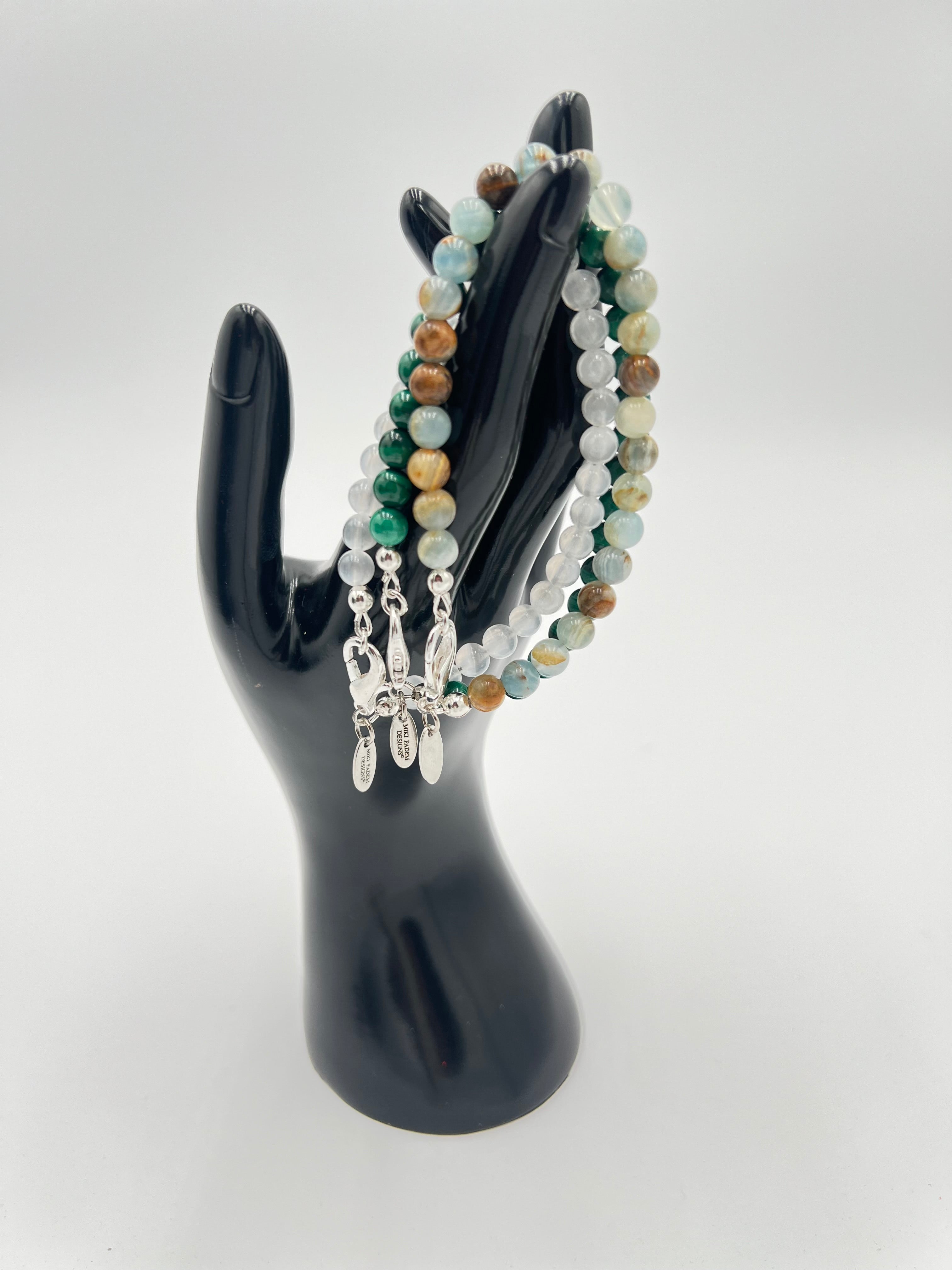 Malachite Bracelet-Stackable 7 1/4"