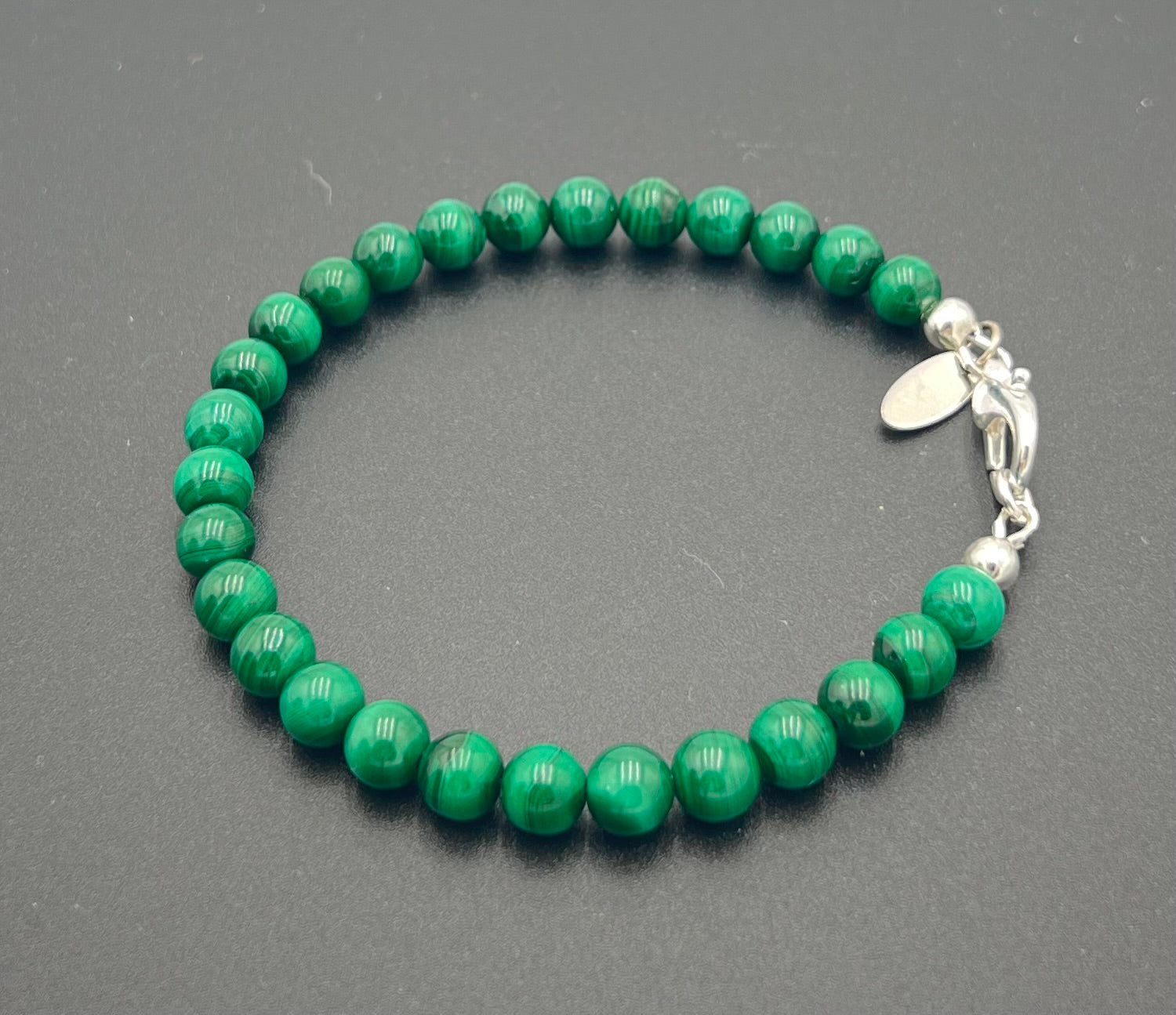 Malachite Bracelet-Stackable 7 1/4"