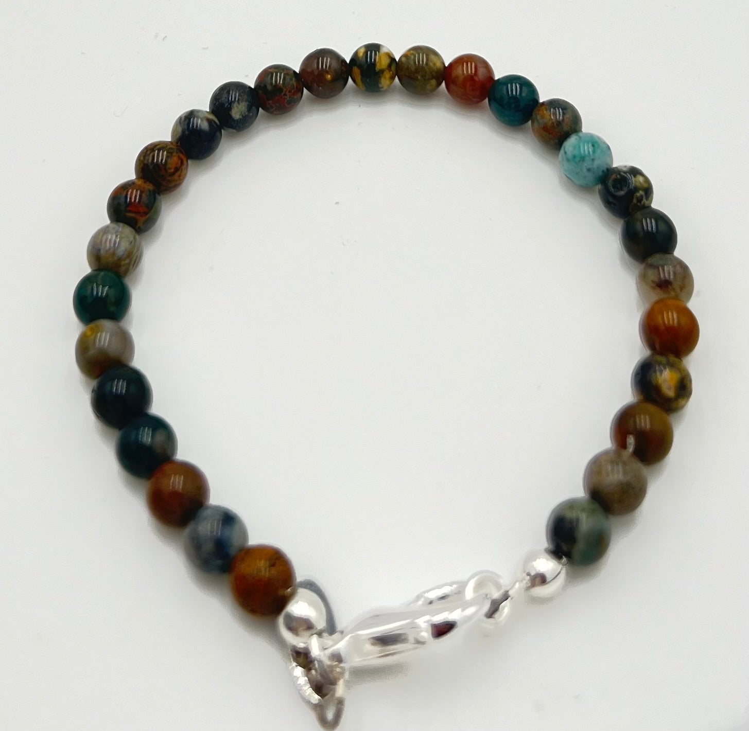 Earth Tone Ocean Jasper Bracelet-Stackable 7.5"