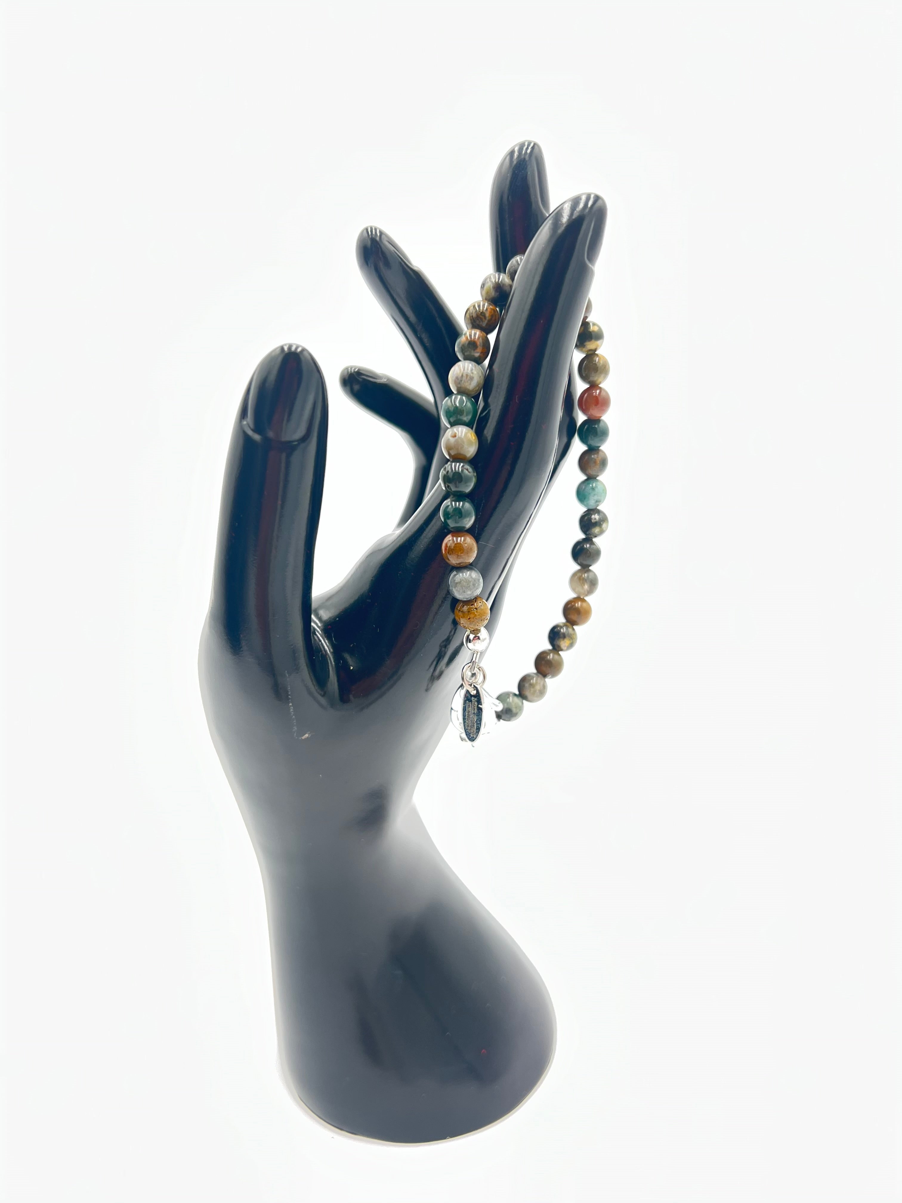 Earth Tone Ocean Jasper Bracelet-Stackable 7.5"