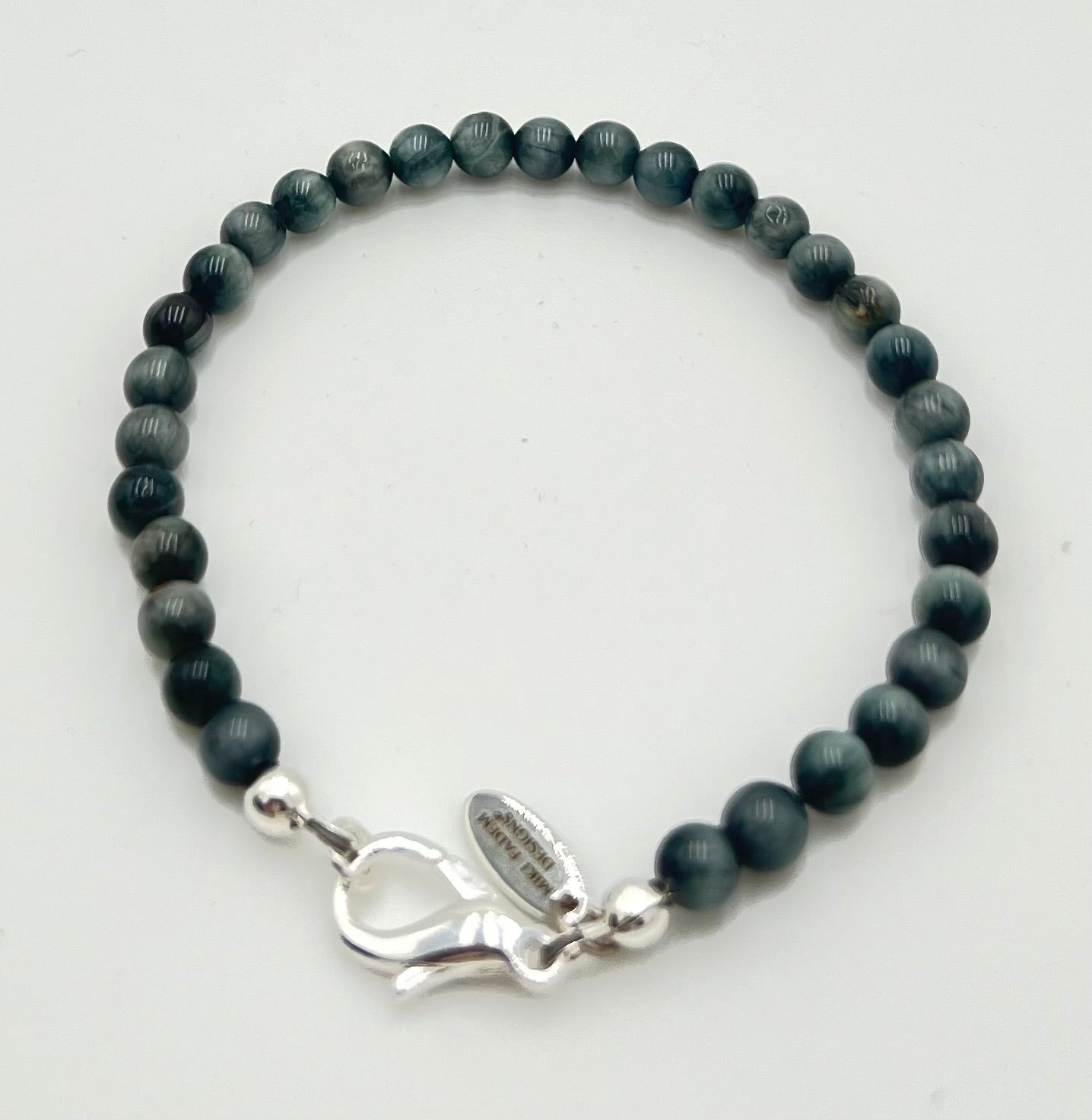 Gray Eagle Eye Bracelet-Stackable 7.5"