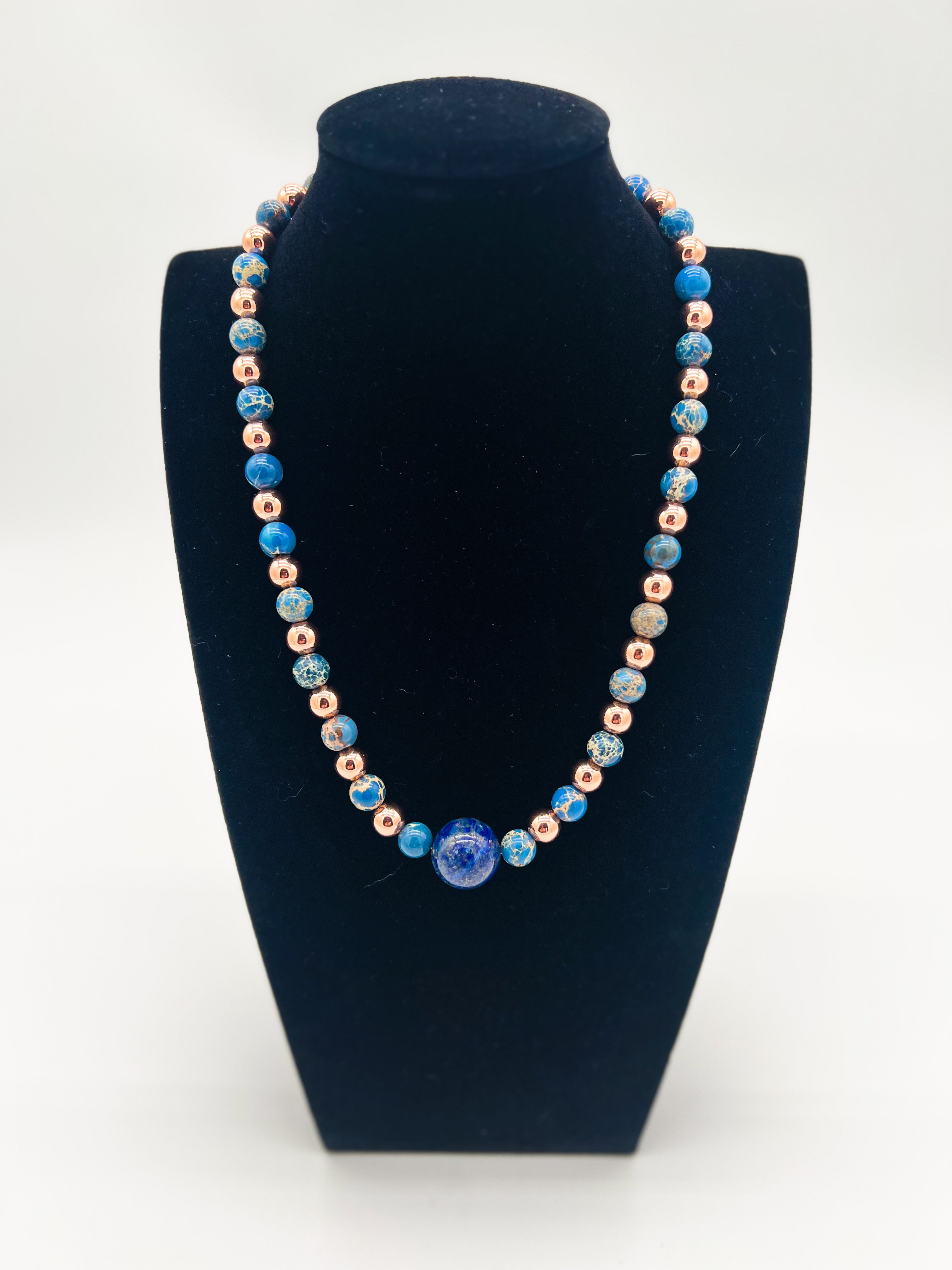 Blue Jasper Necklace 22"