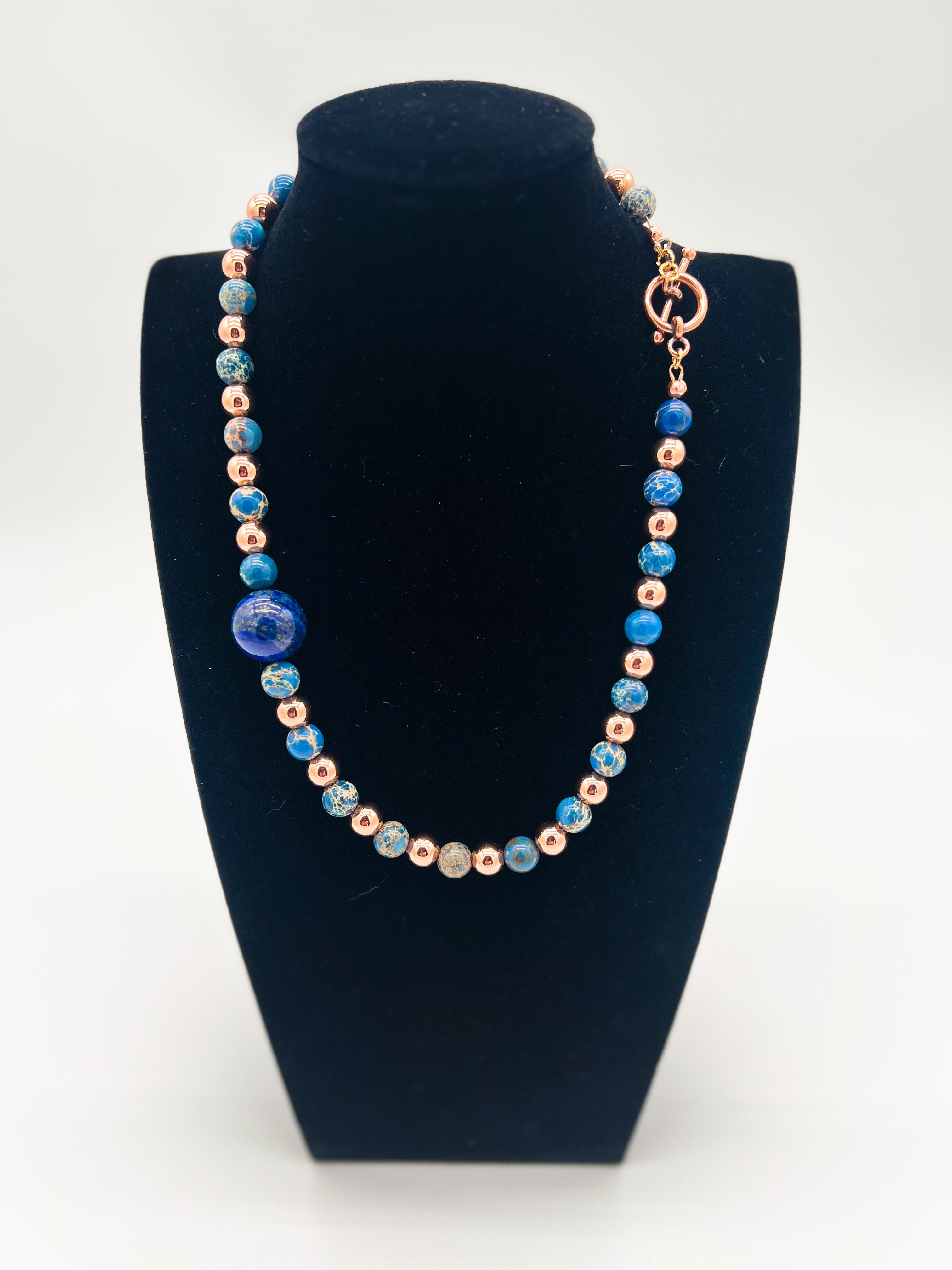 Blue Jasper Necklace 22"