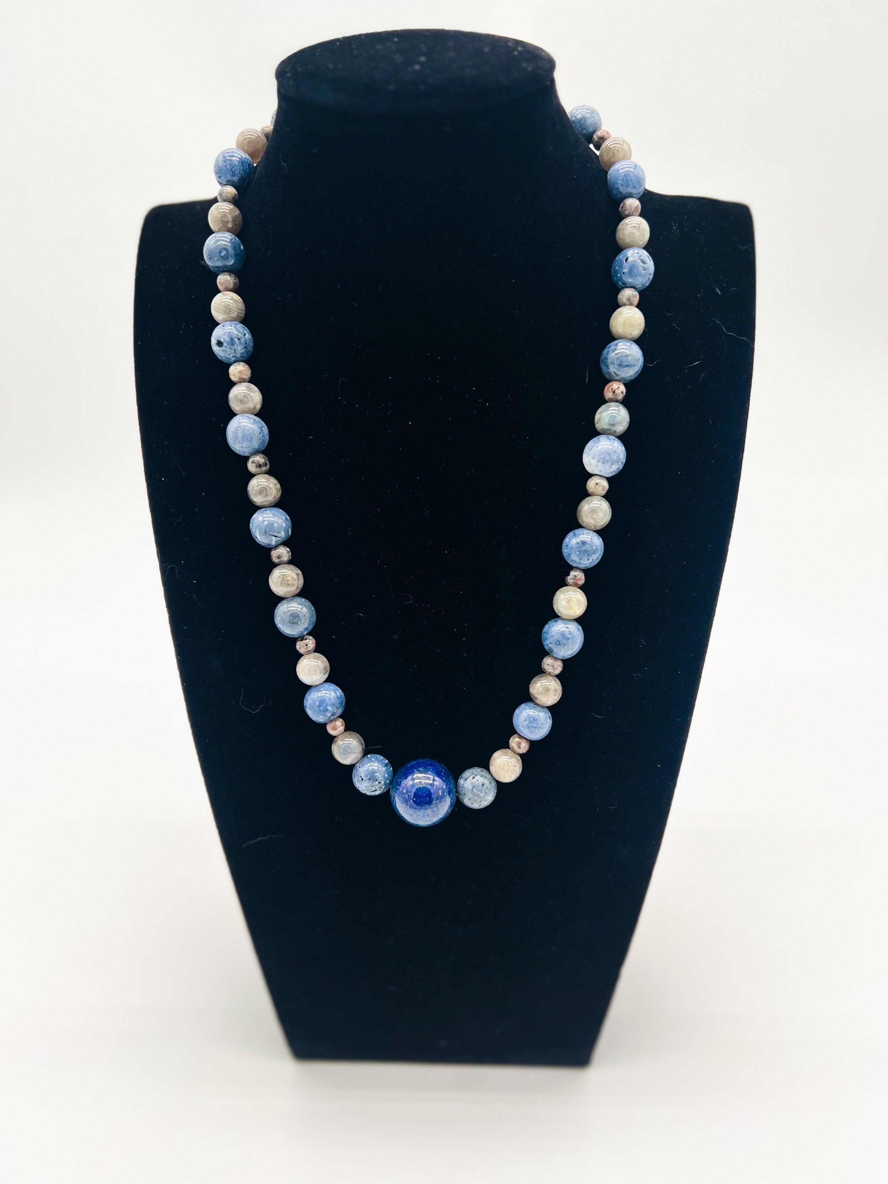Sky Blue Necklace 21"