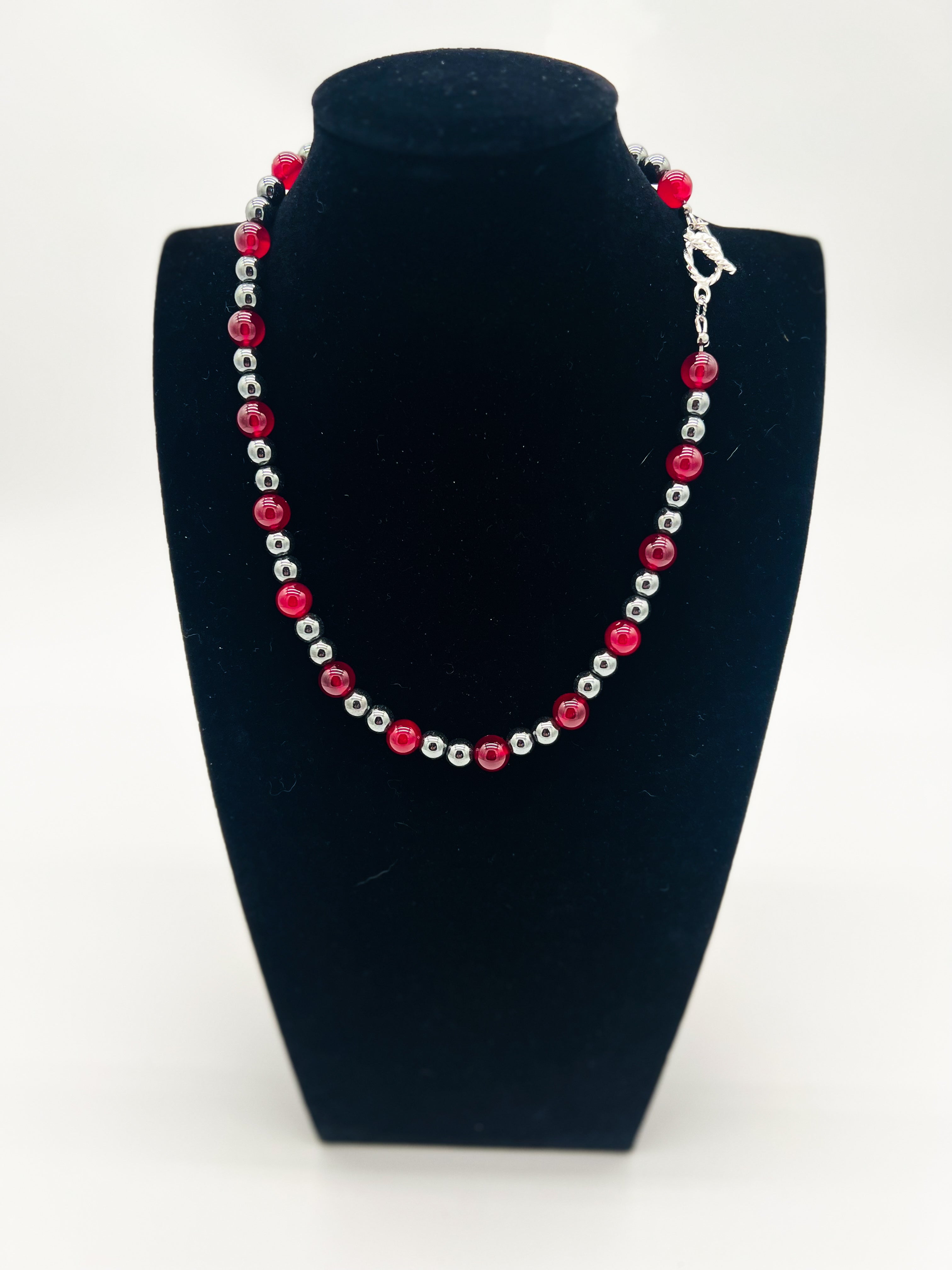 Red Jade Necklace 20"