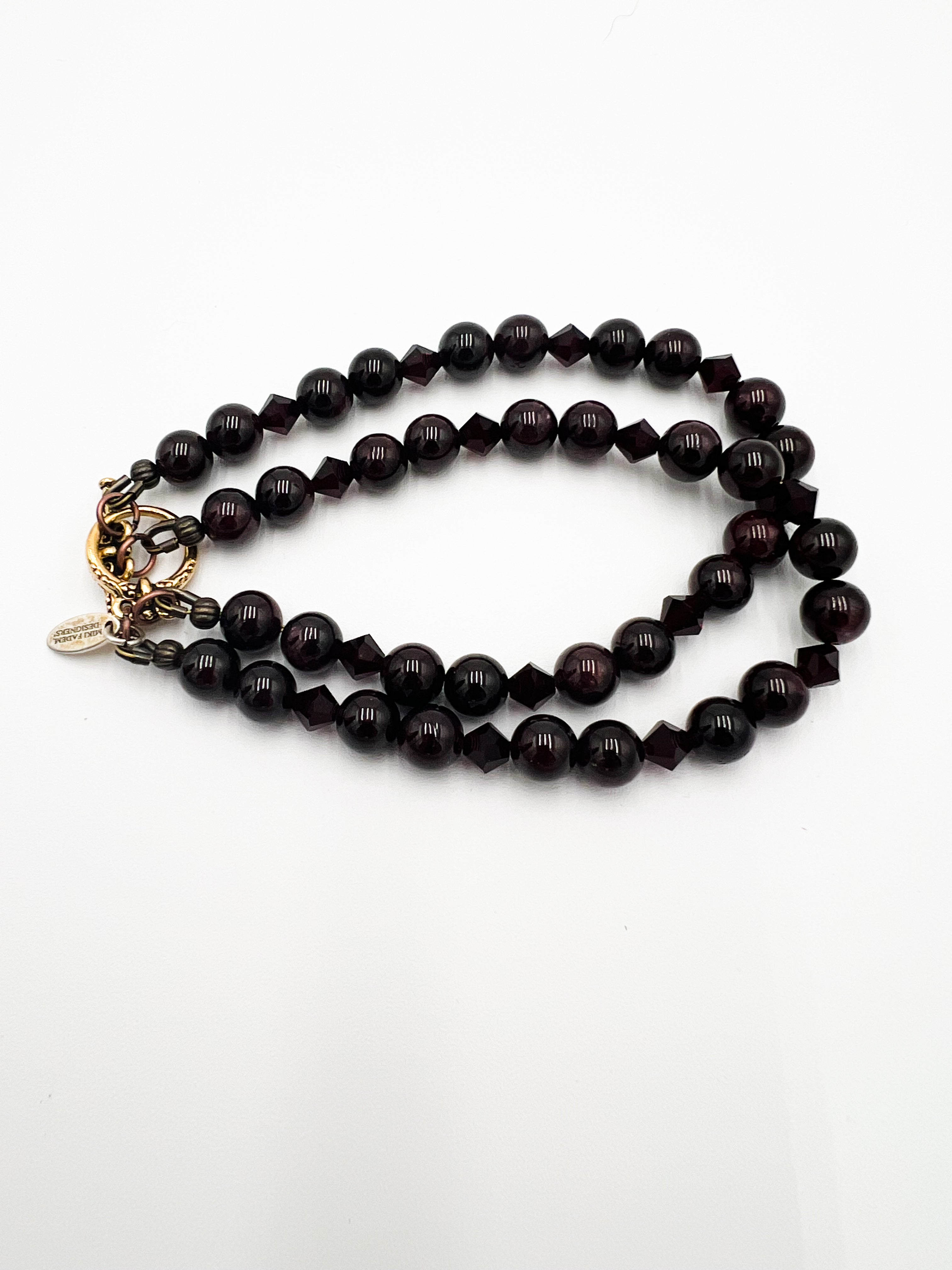 Red Garnet Double Bracelet 8"