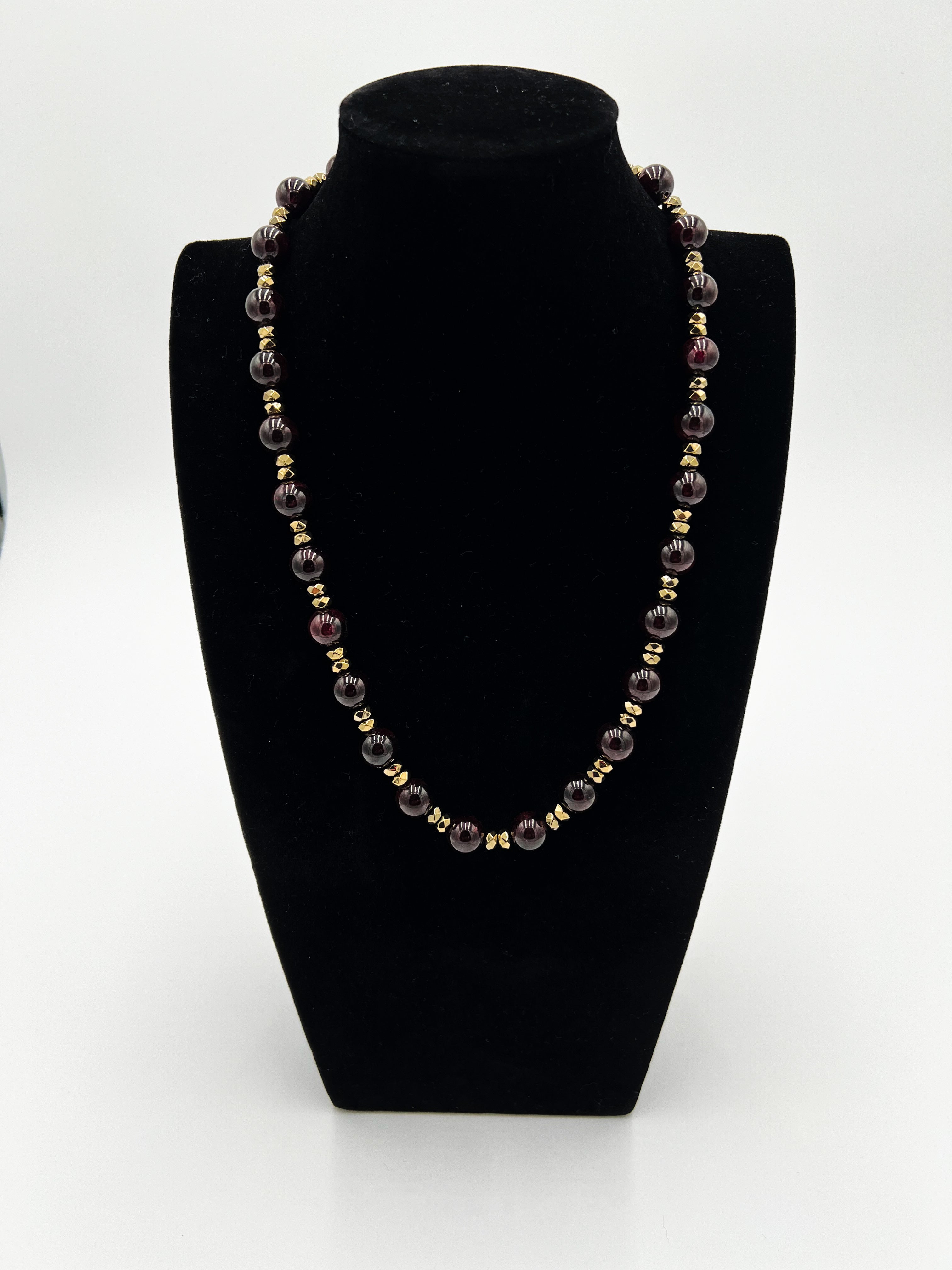 Red Garnet Necklace 21.5"