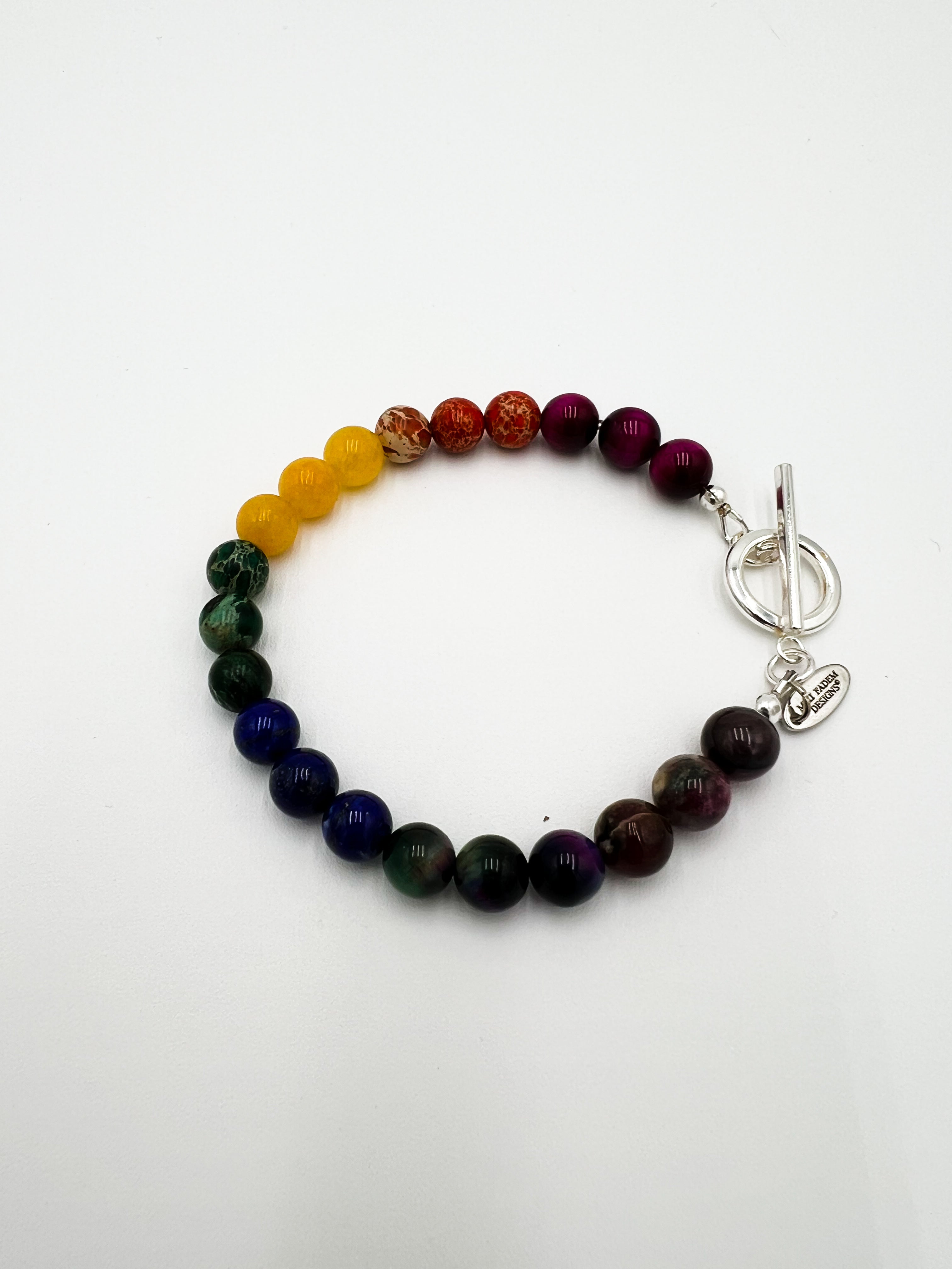 Rainbow Bead Bracelet 7"