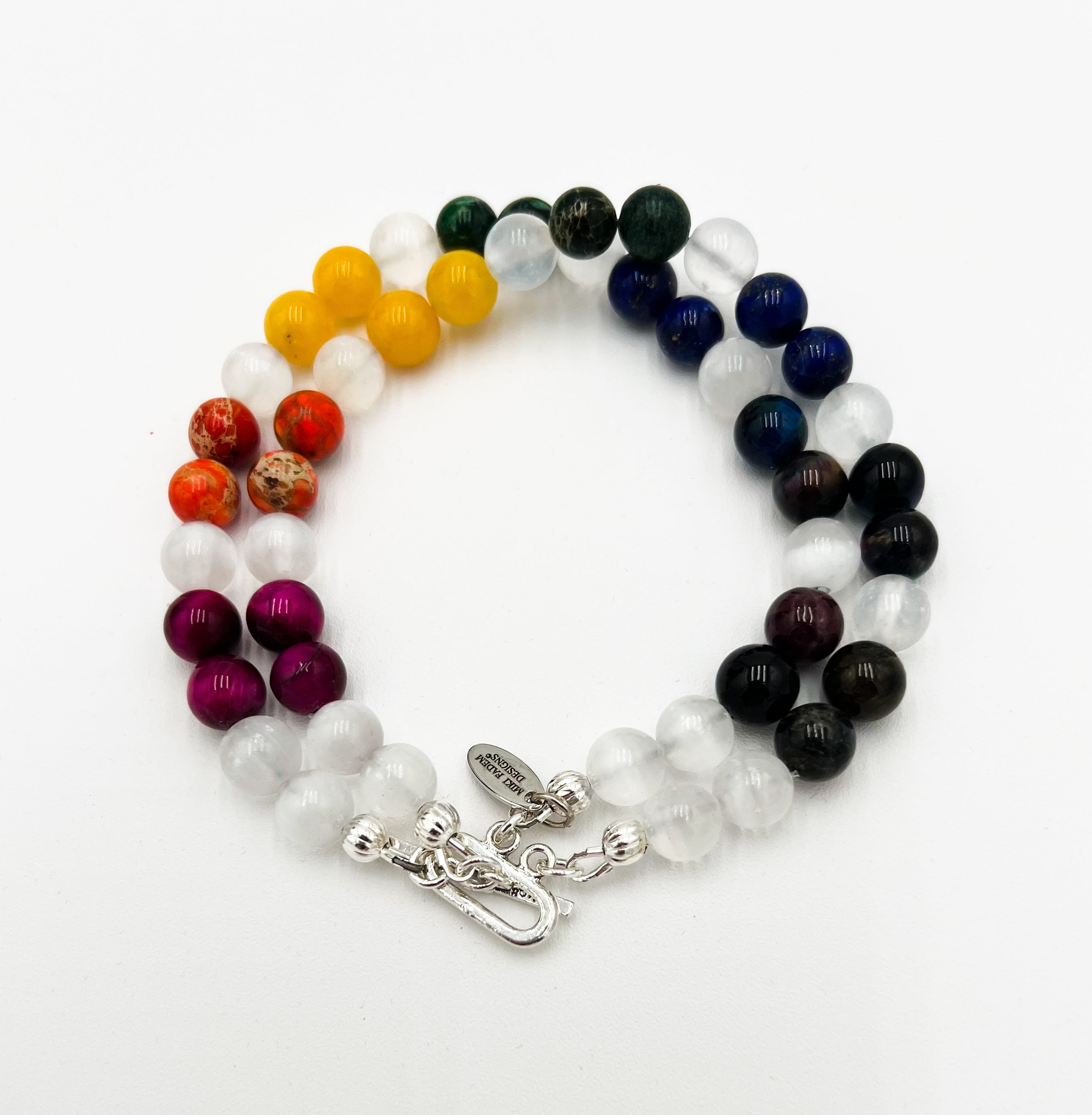 Rainbows & Clouds-Double Layer Pattern Bracelet 7.5"