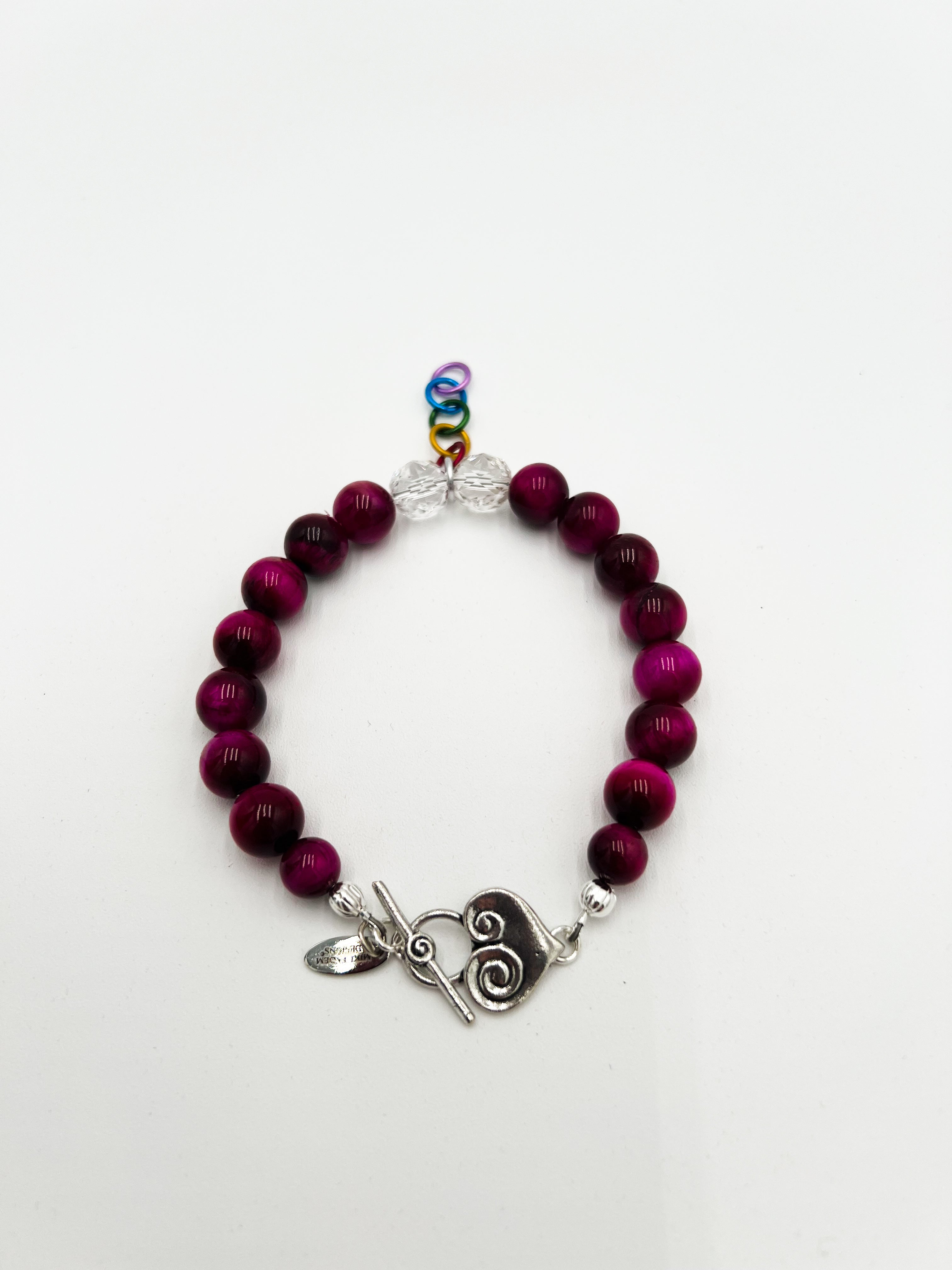 Rose Red Tiger Eye - Necklace & Bracelet Set