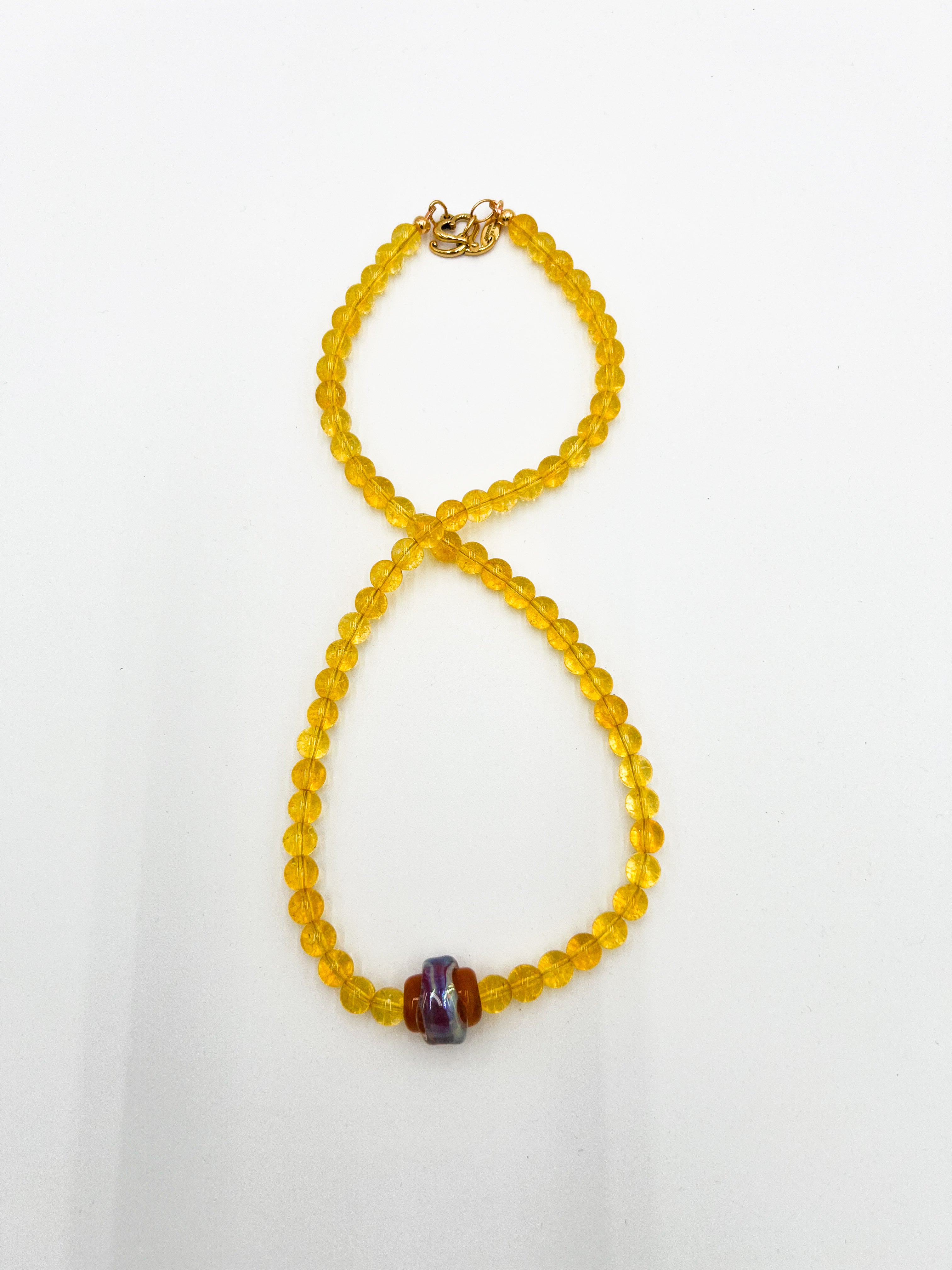 Golden Topaz Necklace 23"