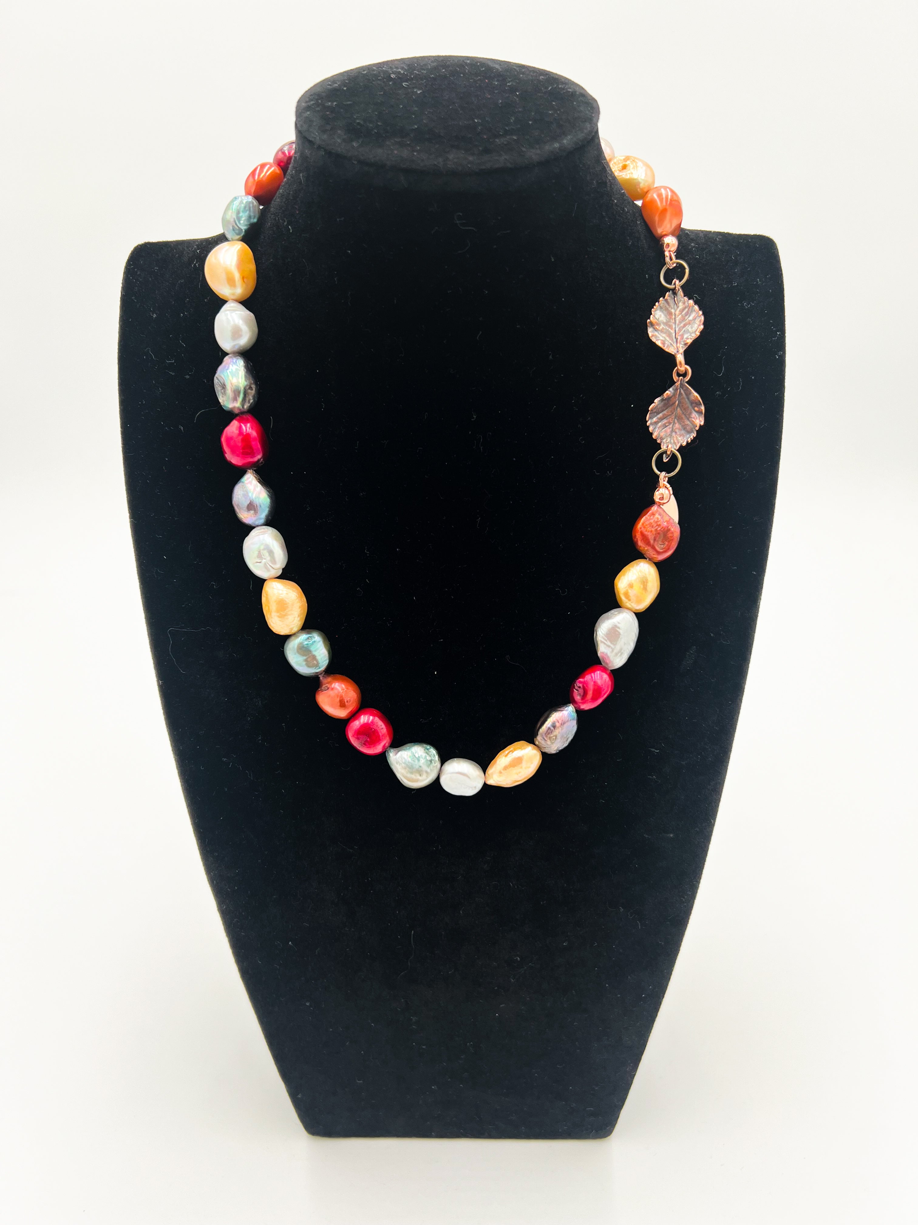 Rainbow Freshwater Pearl Necklace 20"