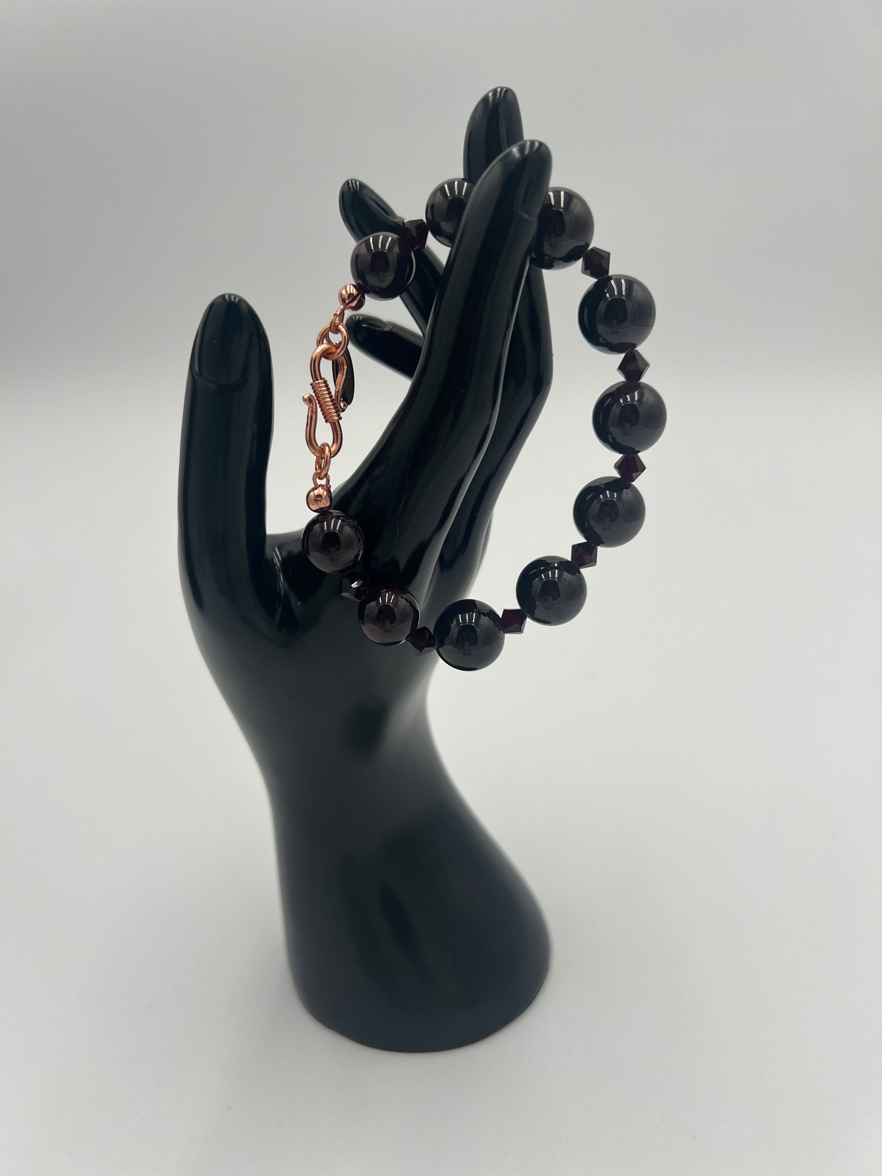 Garnet Necklace & Bracelet Set