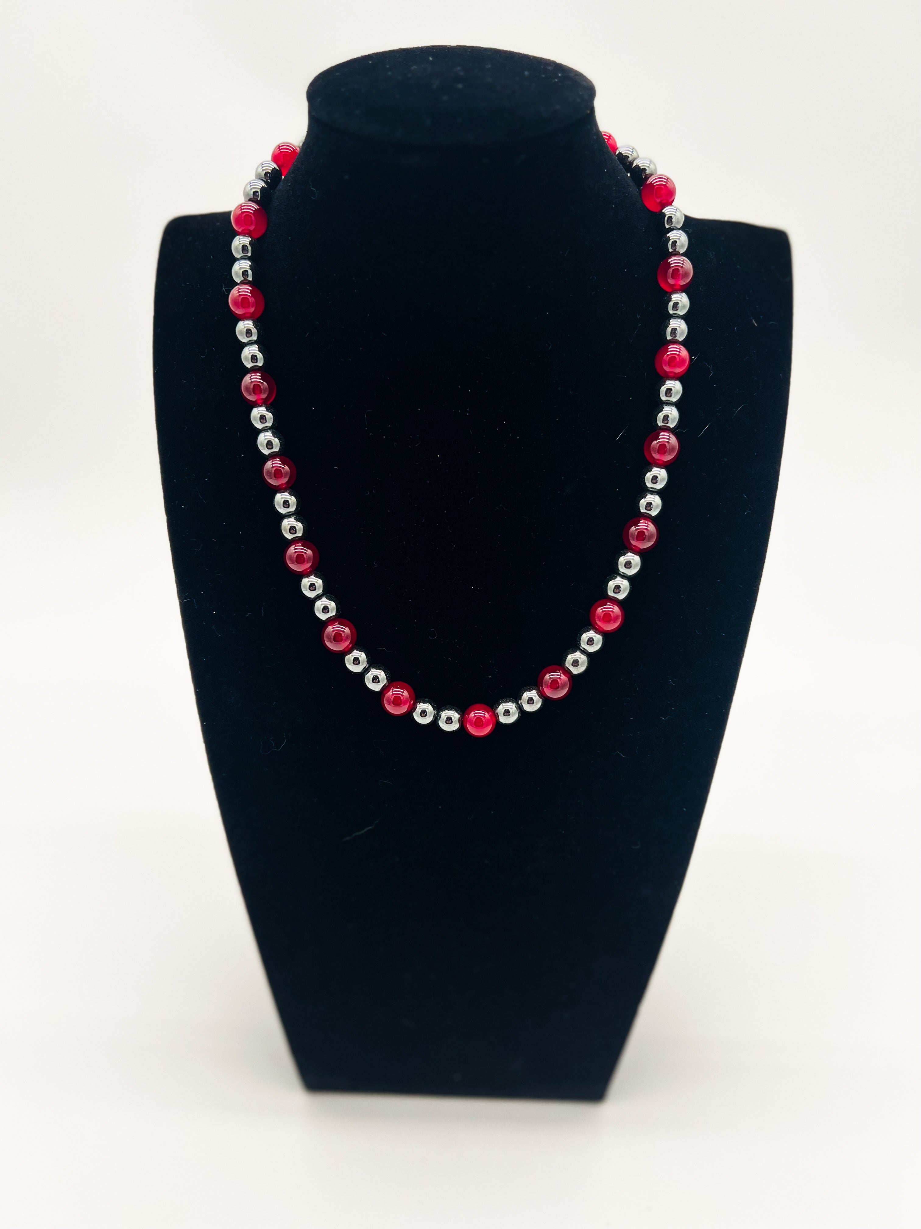 Red Jade Necklace 20"